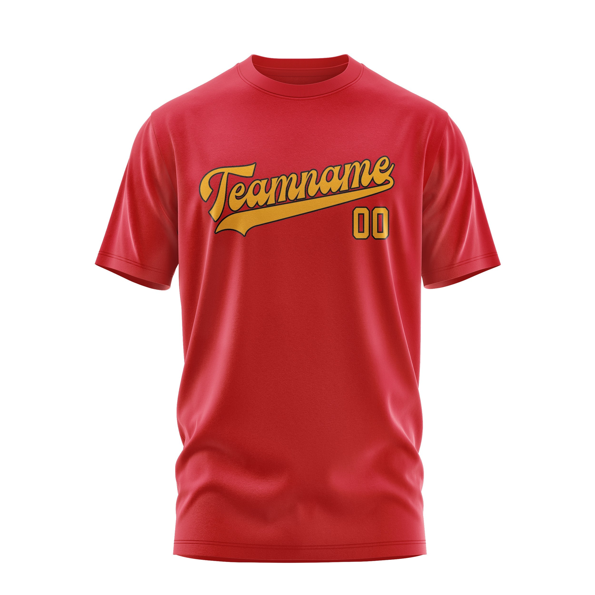 Custom Red Yellow T-Shirt