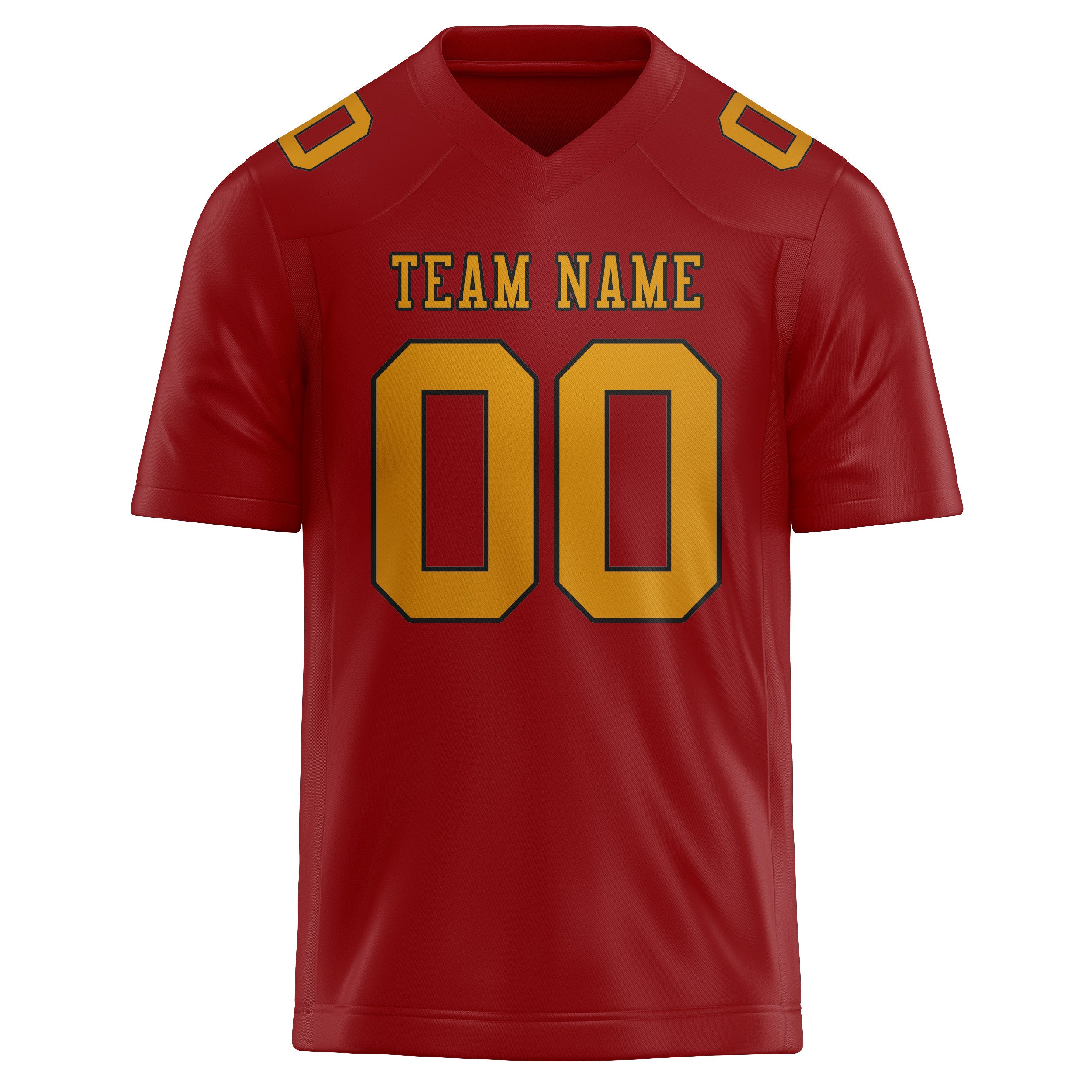 Custom Red Yellow Football Jersey