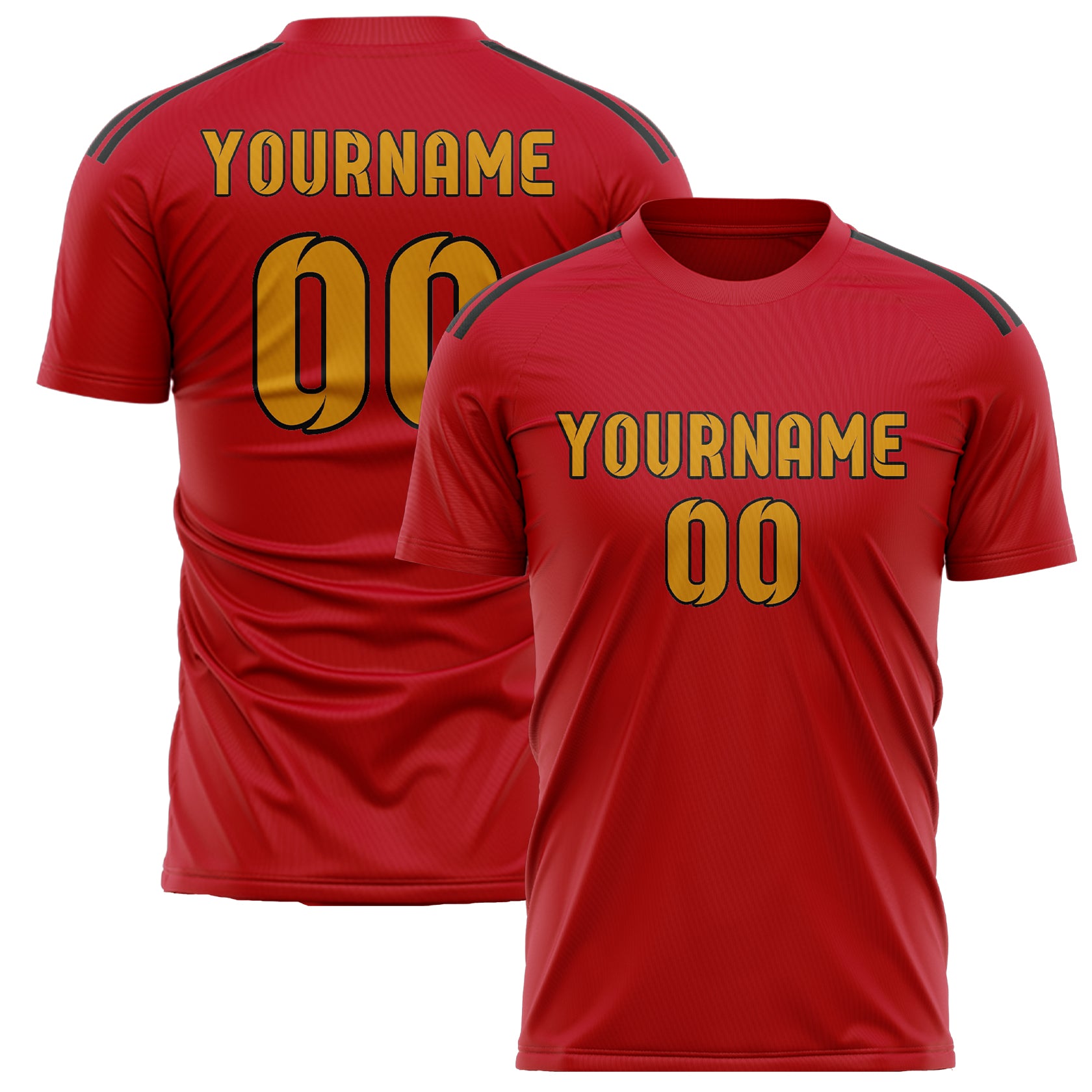 Custom Red Yellow Soccer Jersey