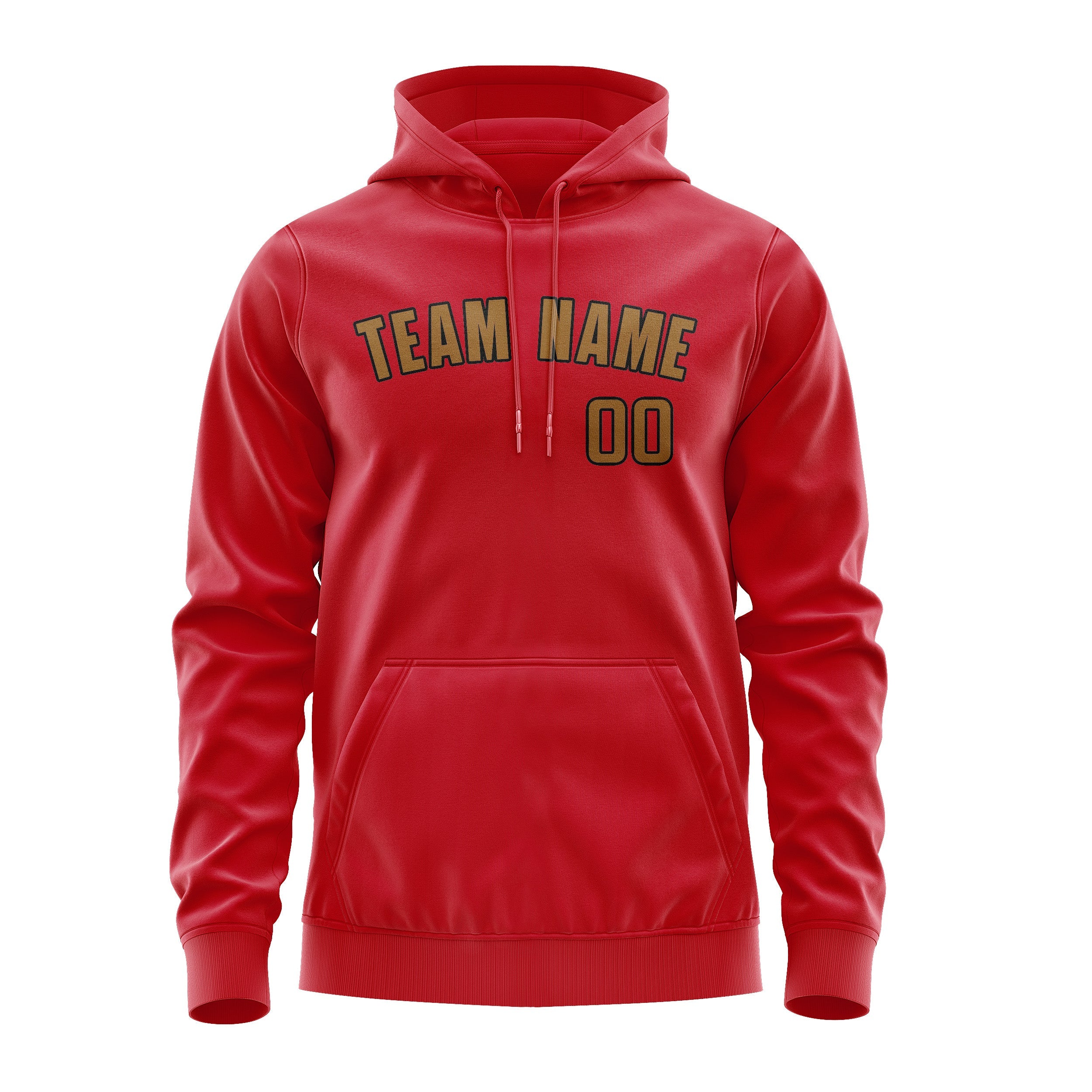 Custom Red Khaki Hoodie