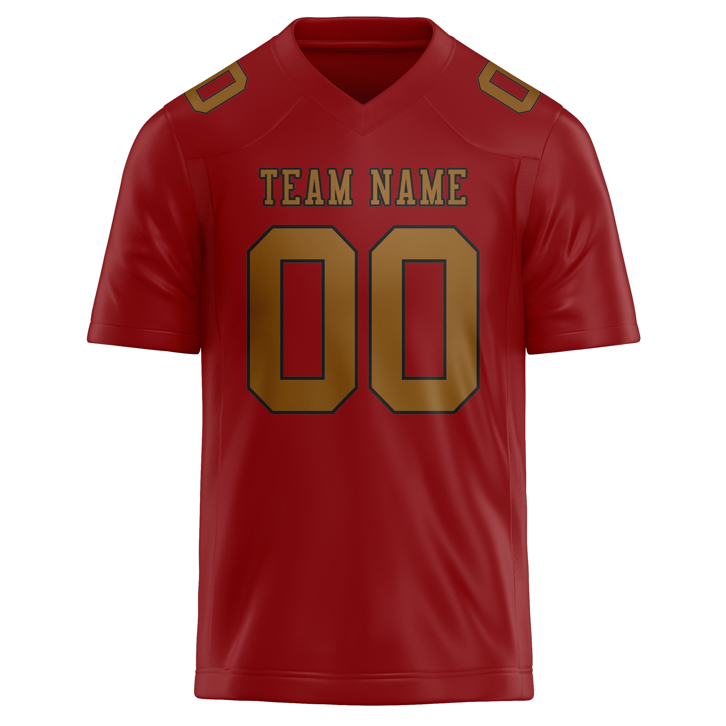 Custom Red Khaki Football Jersey