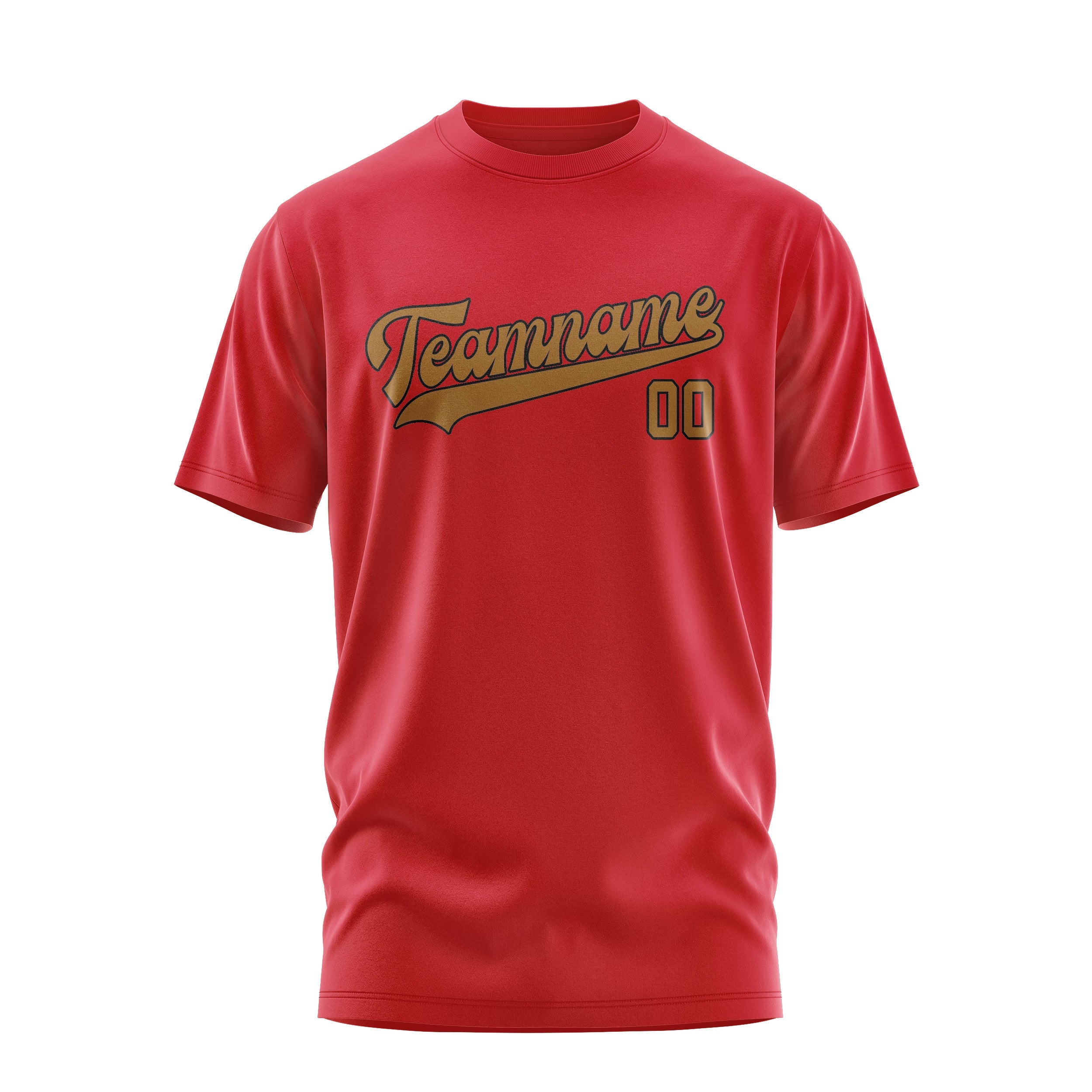 Custom Red Khaki T-Shirt