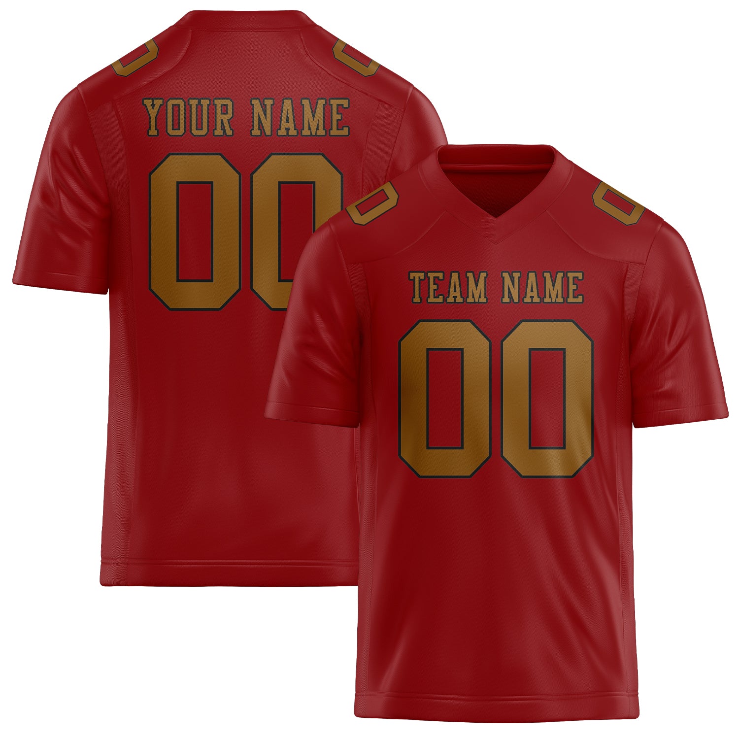 Custom Red Khaki Football Jersey