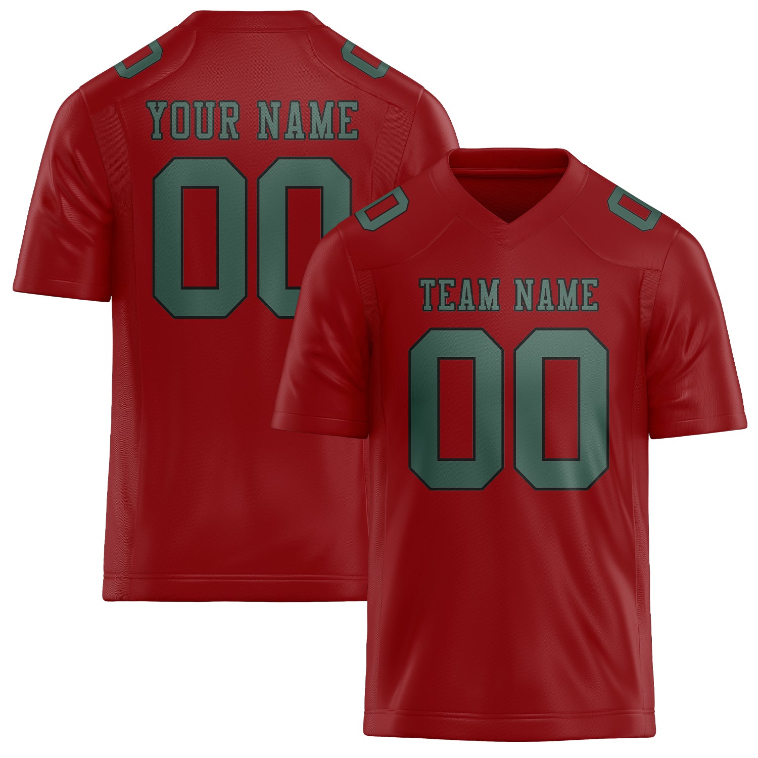 Custom Red Blue Green Football Jersey