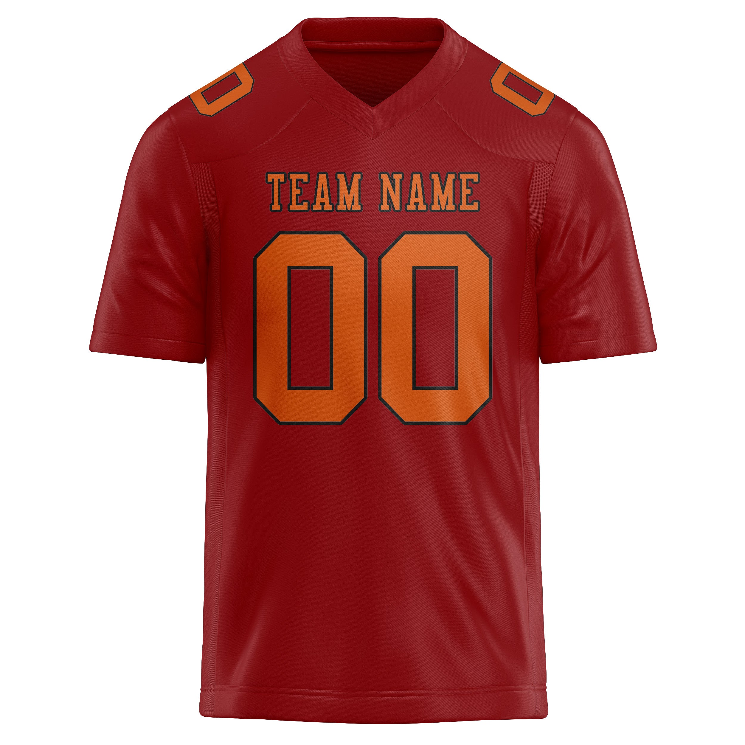 Custom Red Orange Football Jersey