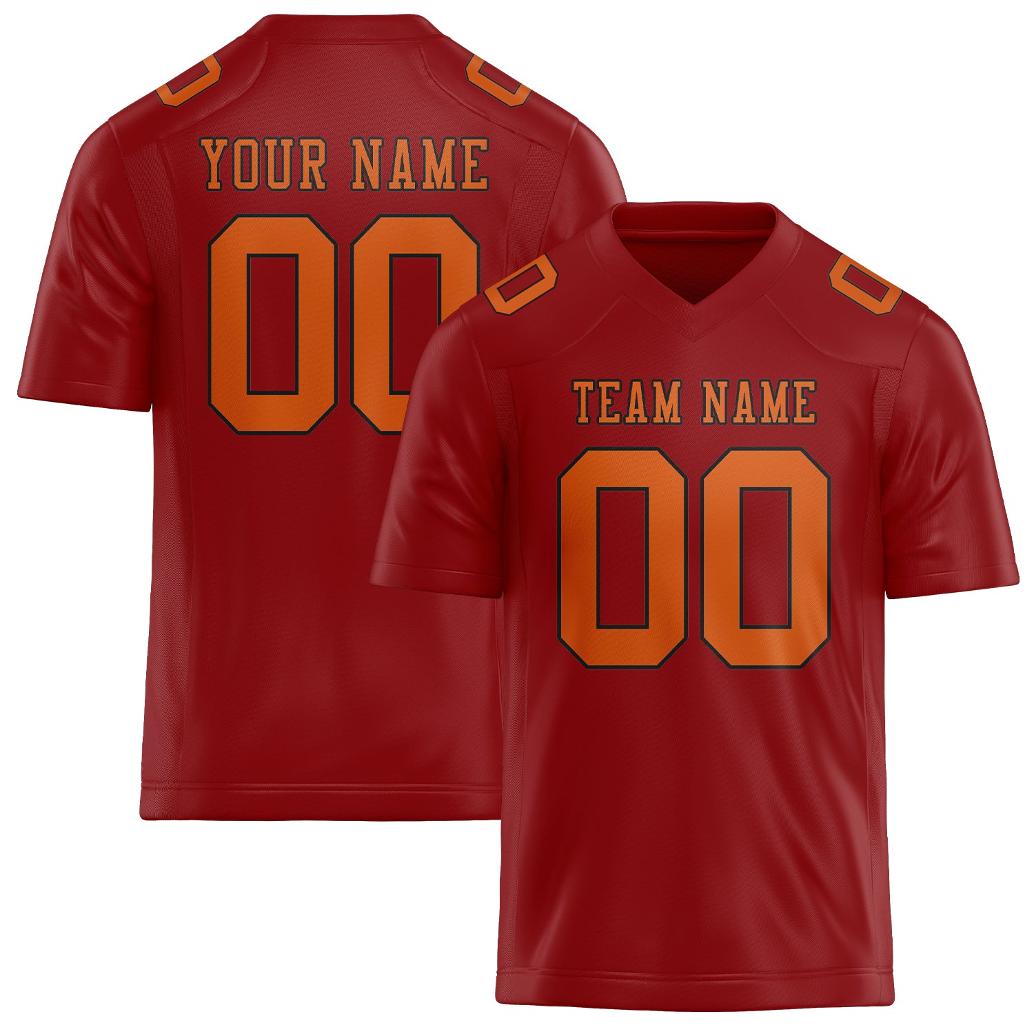 Custom Red Orange Football Jersey