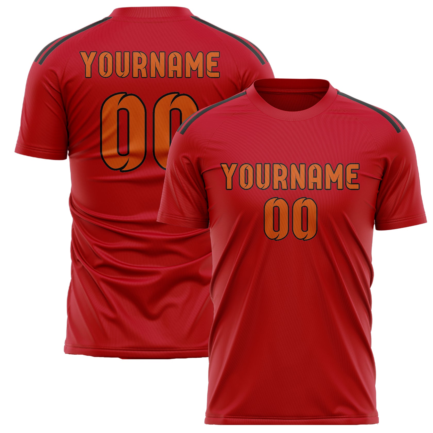 Custom Red Orange Soccer Jersey