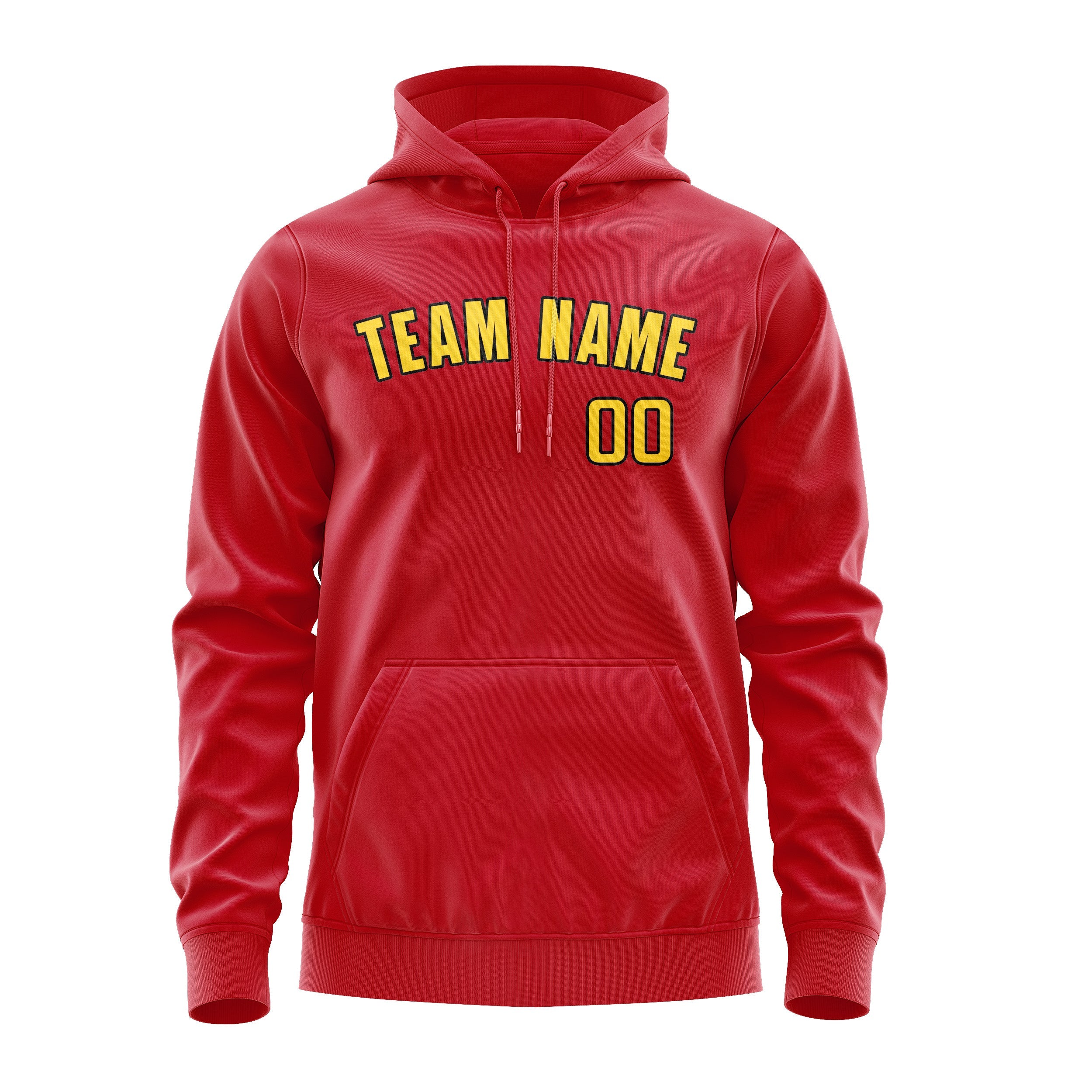 Custom Red Gold Hoodie