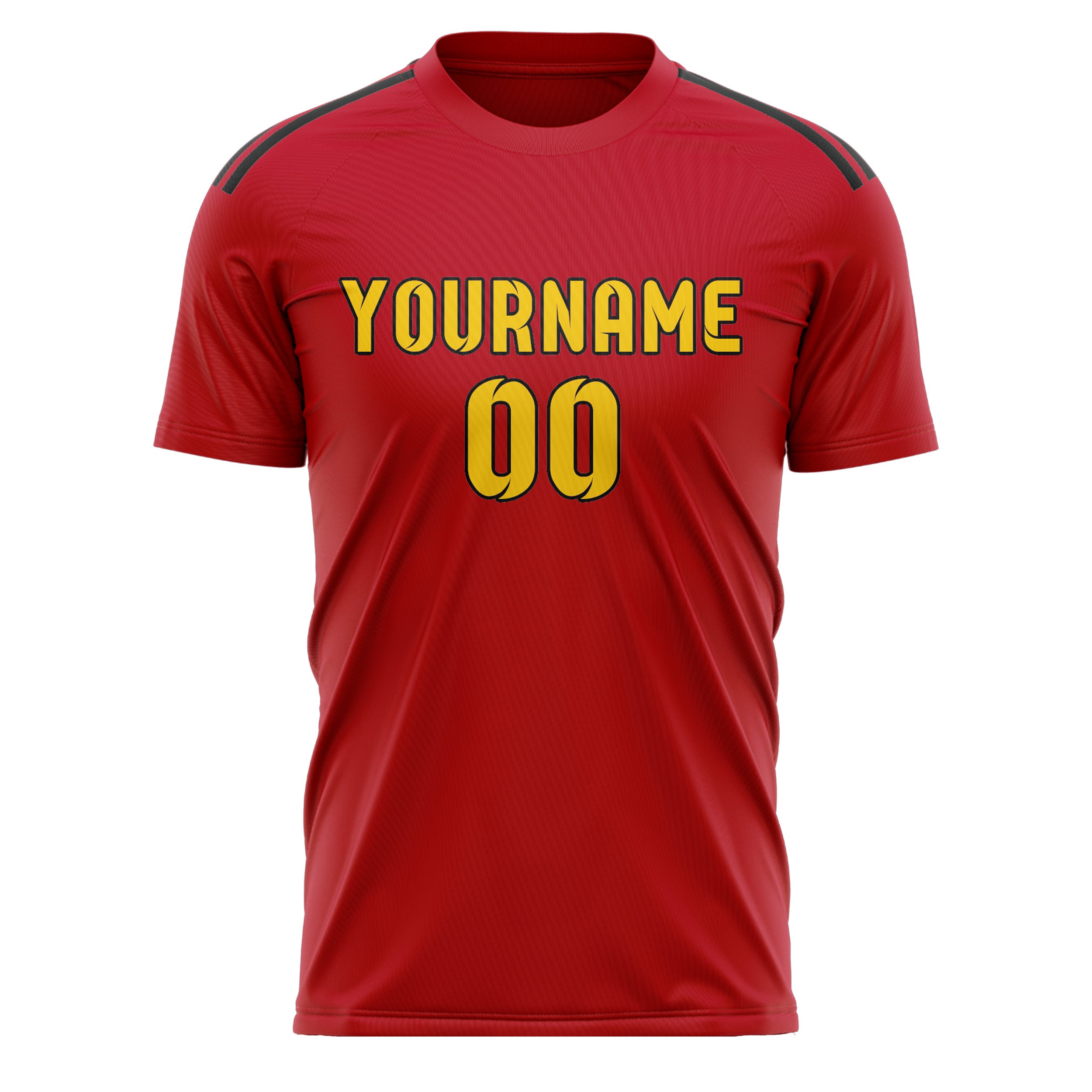 Custom Red Gold Soccer Jersey