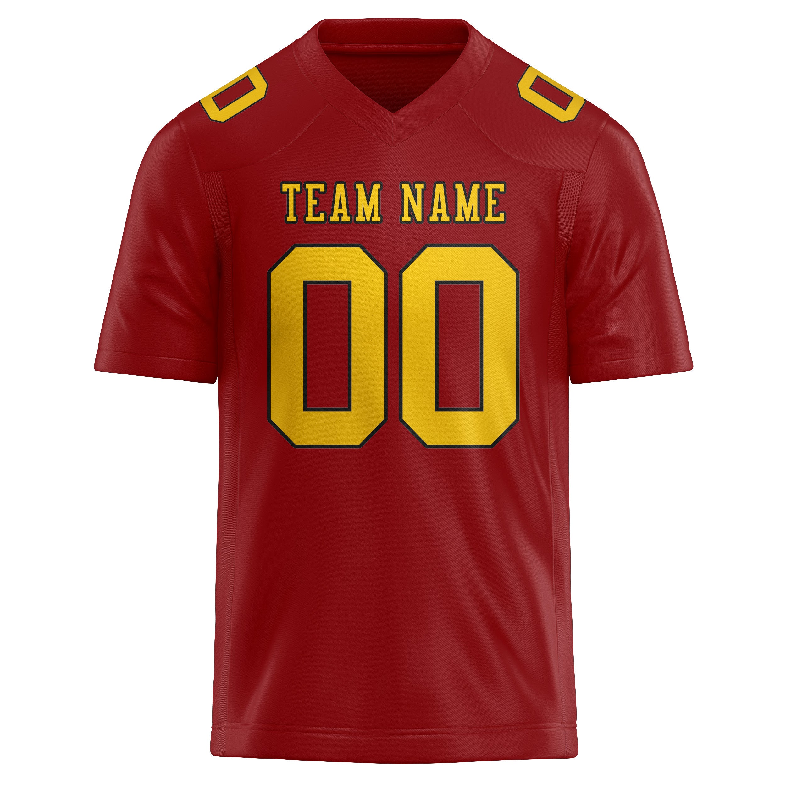 Custom Red Gold Football Jersey