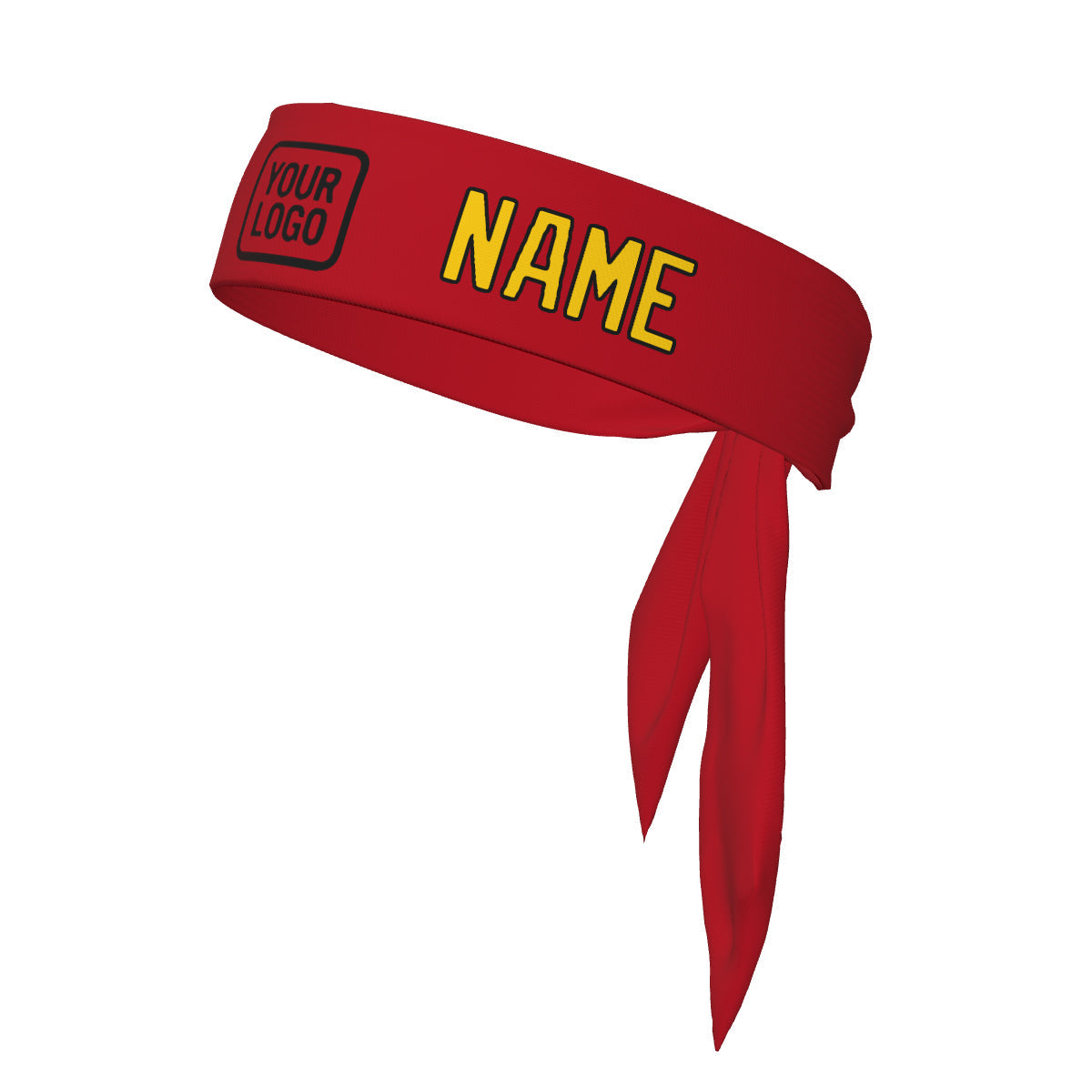 Custom Red Gold Headband