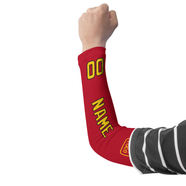 Custom Red Gold Arm Sleeve