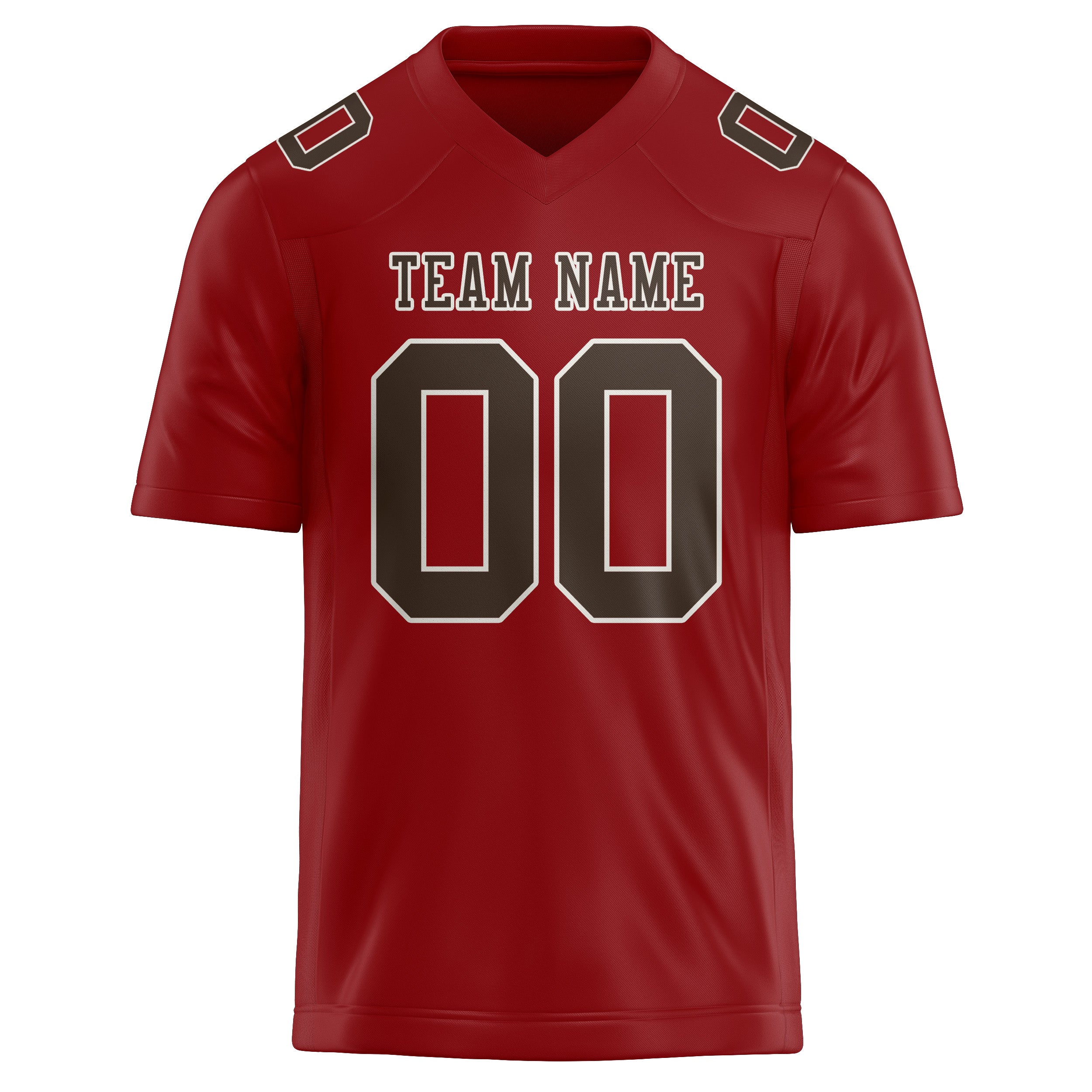 Custom Red Brown Football Jersey