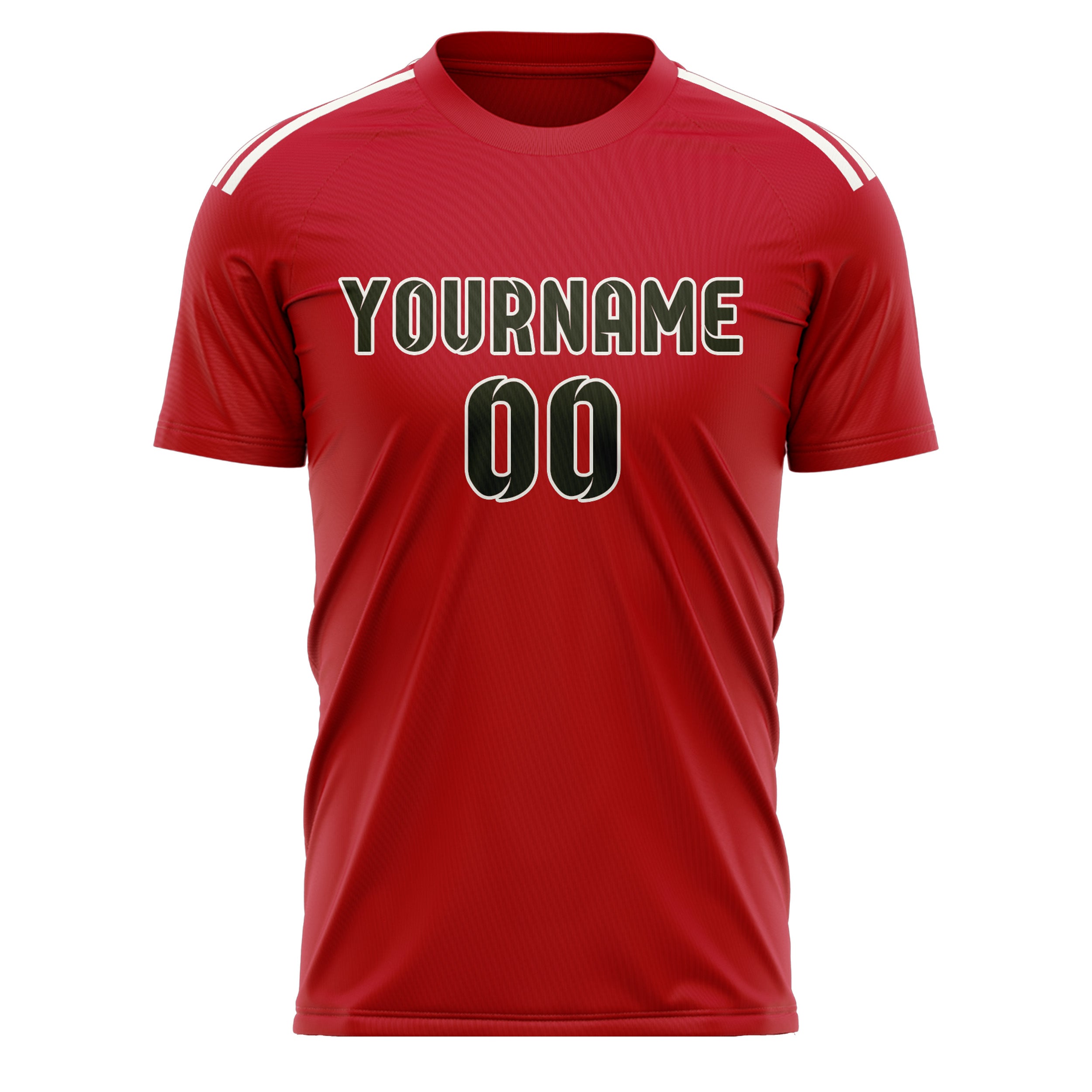 Custom Red Olive Soccer Jersey