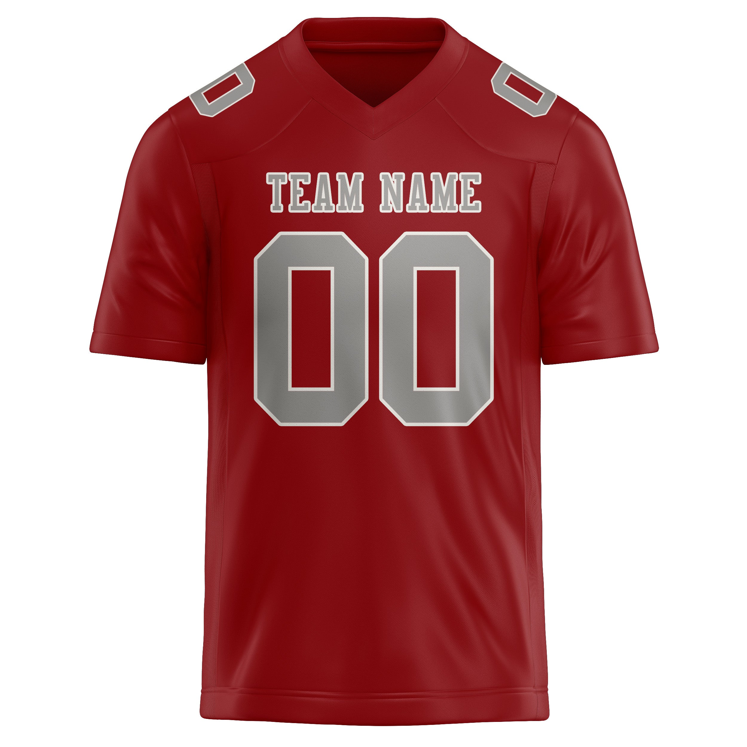 Custom Red Gray Football Jersey