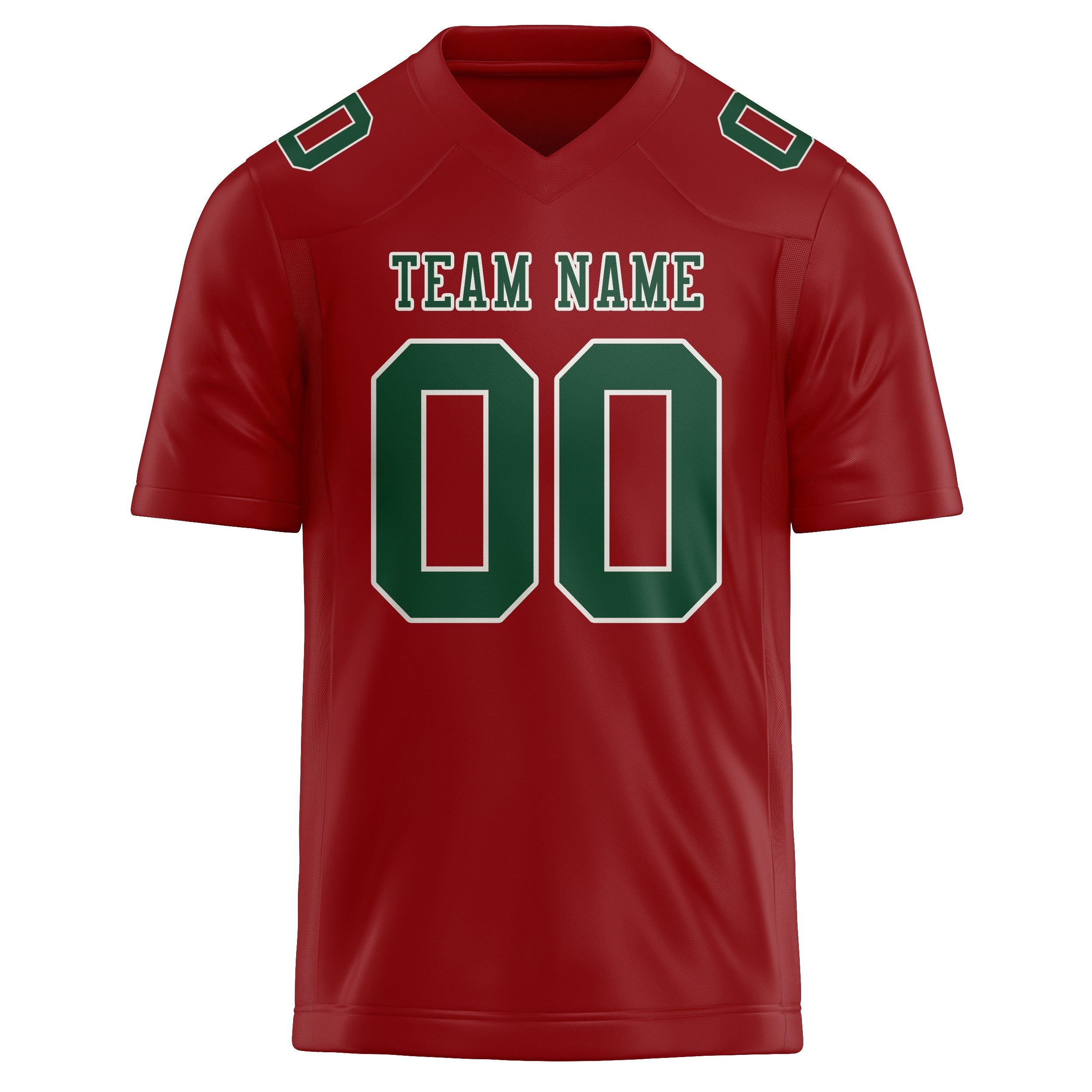 Custom Red Green Football Jersey
