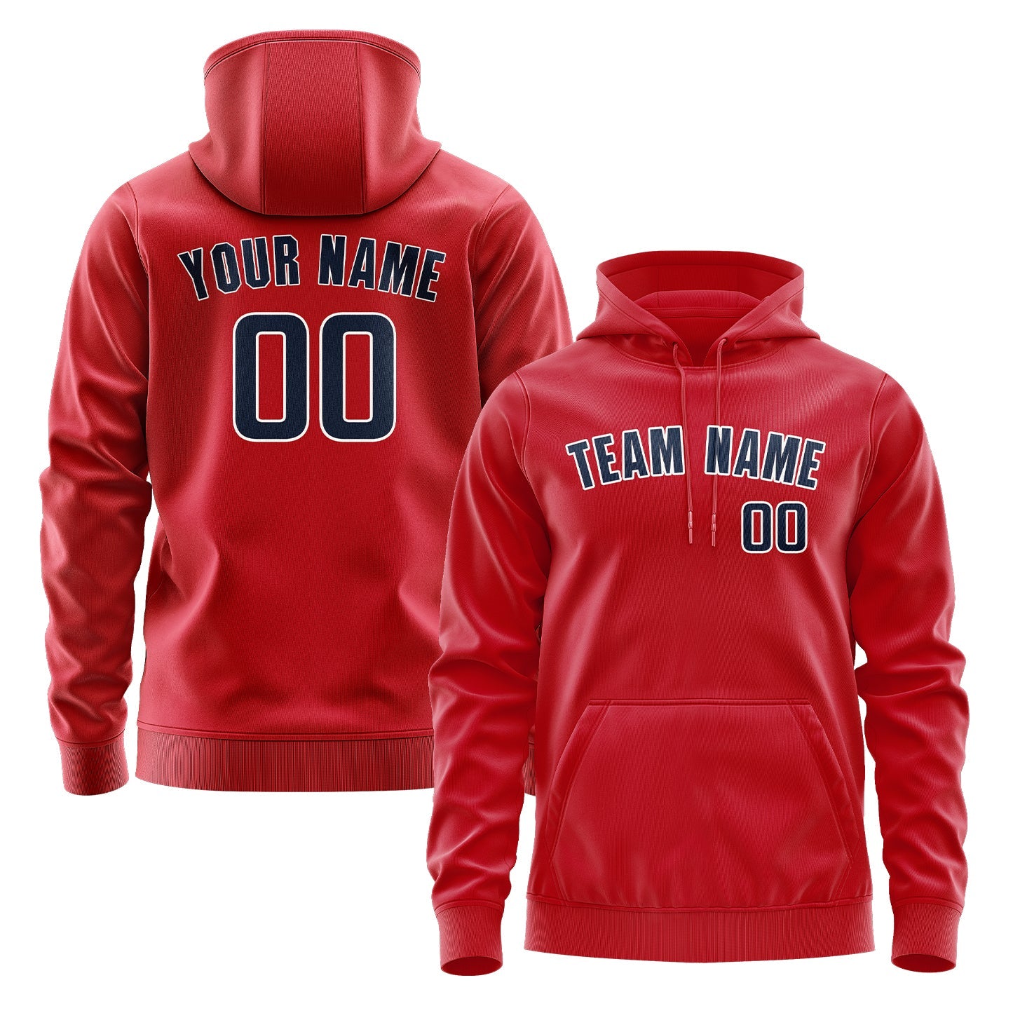 Custom Red Blue Hoodie