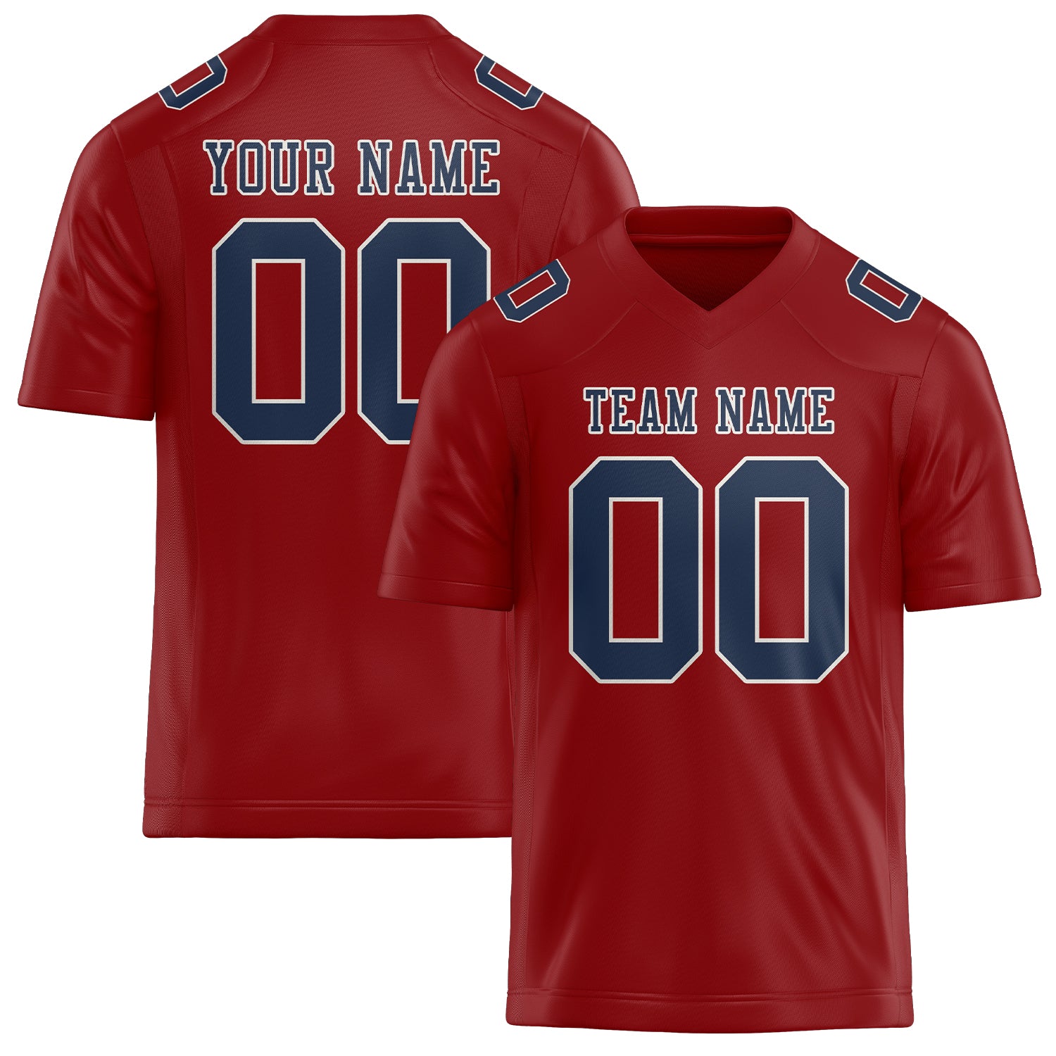 Custom Red Blue Football Jersey