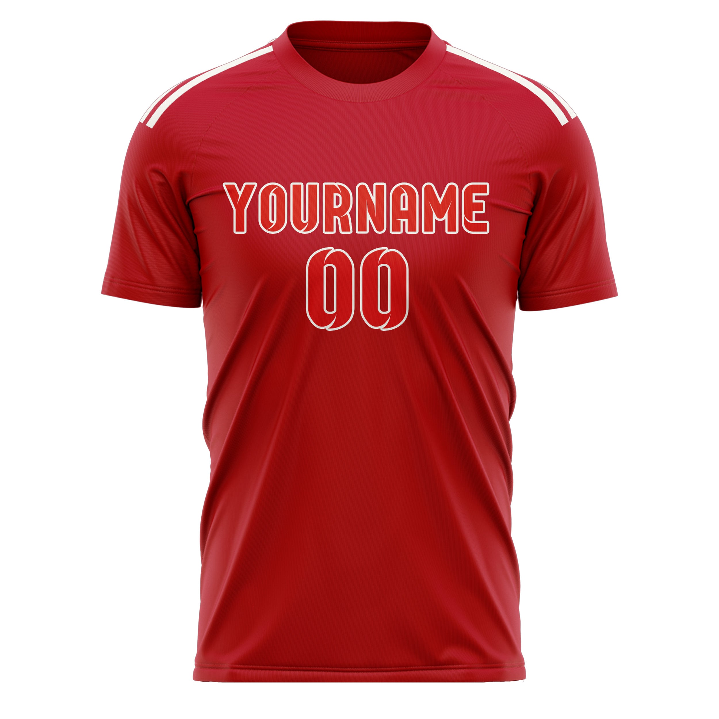 Custom Red Orange Red Soccer Jersey
