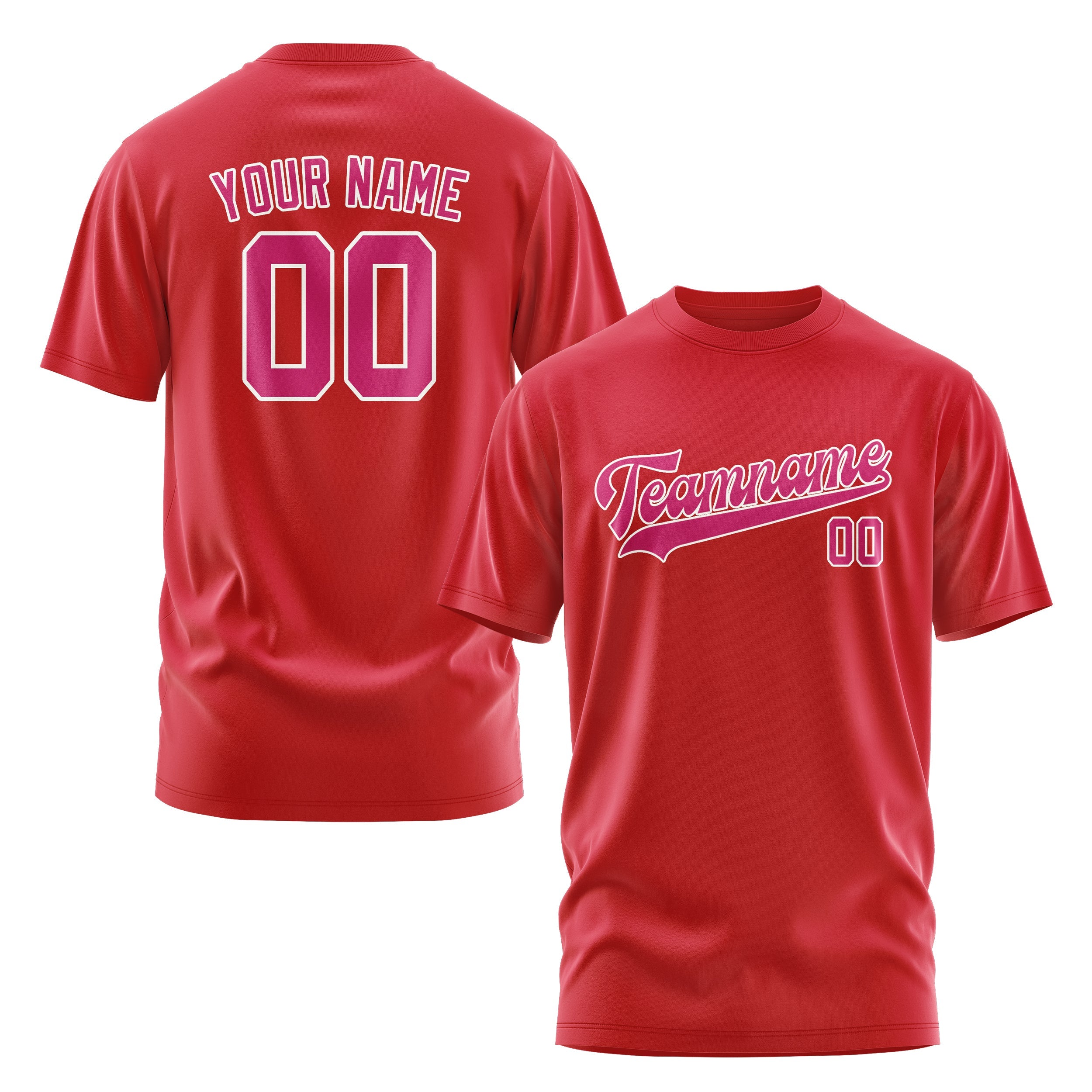 Custom Red Pink T-Shirt