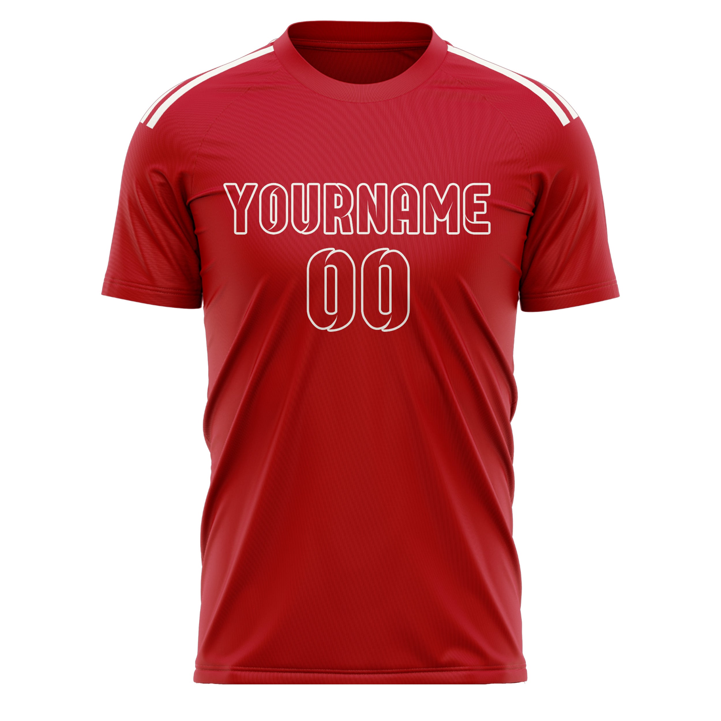 Custom Red Red Soccer Jersey