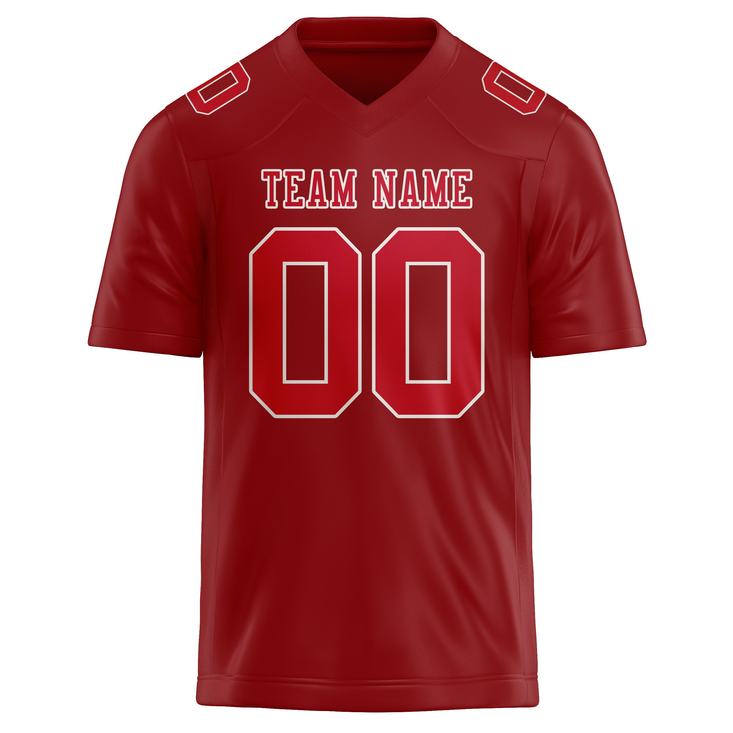Custom Red Red Football Jersey