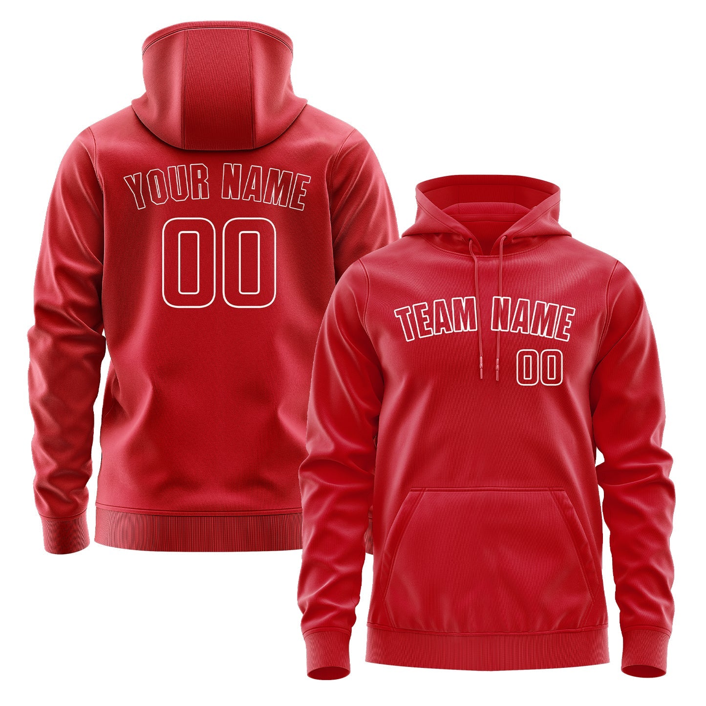 Custom Red Red Hoodie