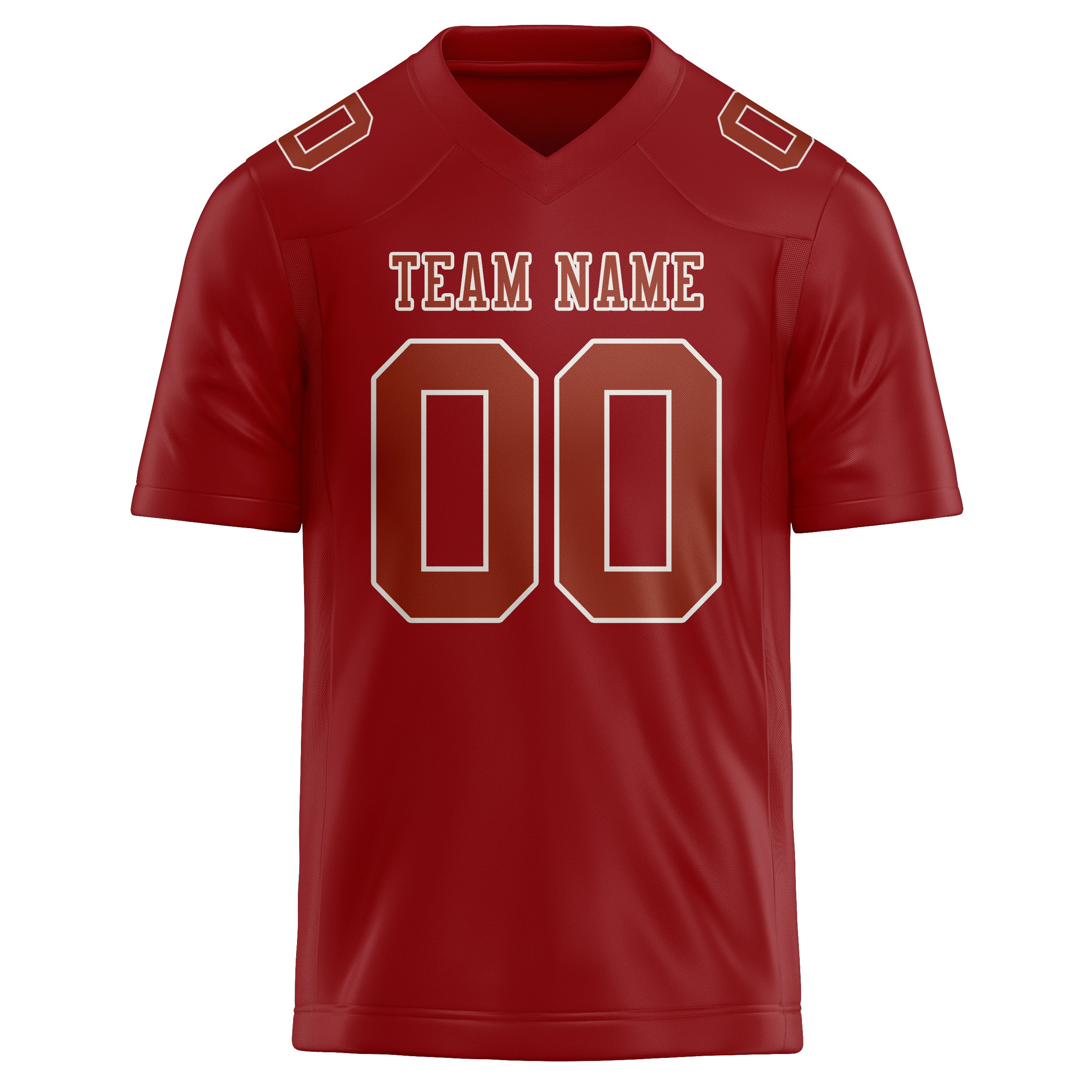 Custom Red Coral Red Football Jersey