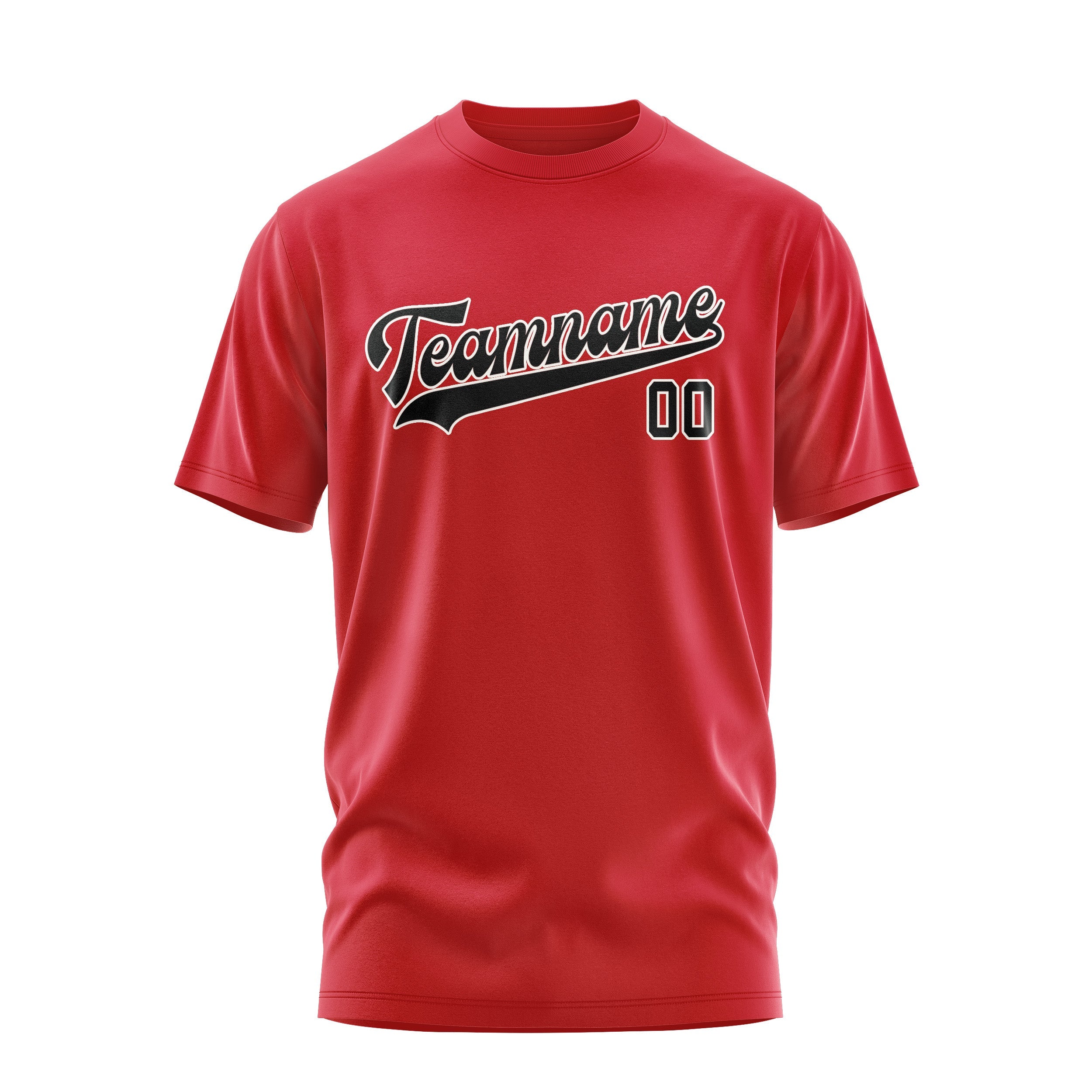 Custom Red Black T-Shirt