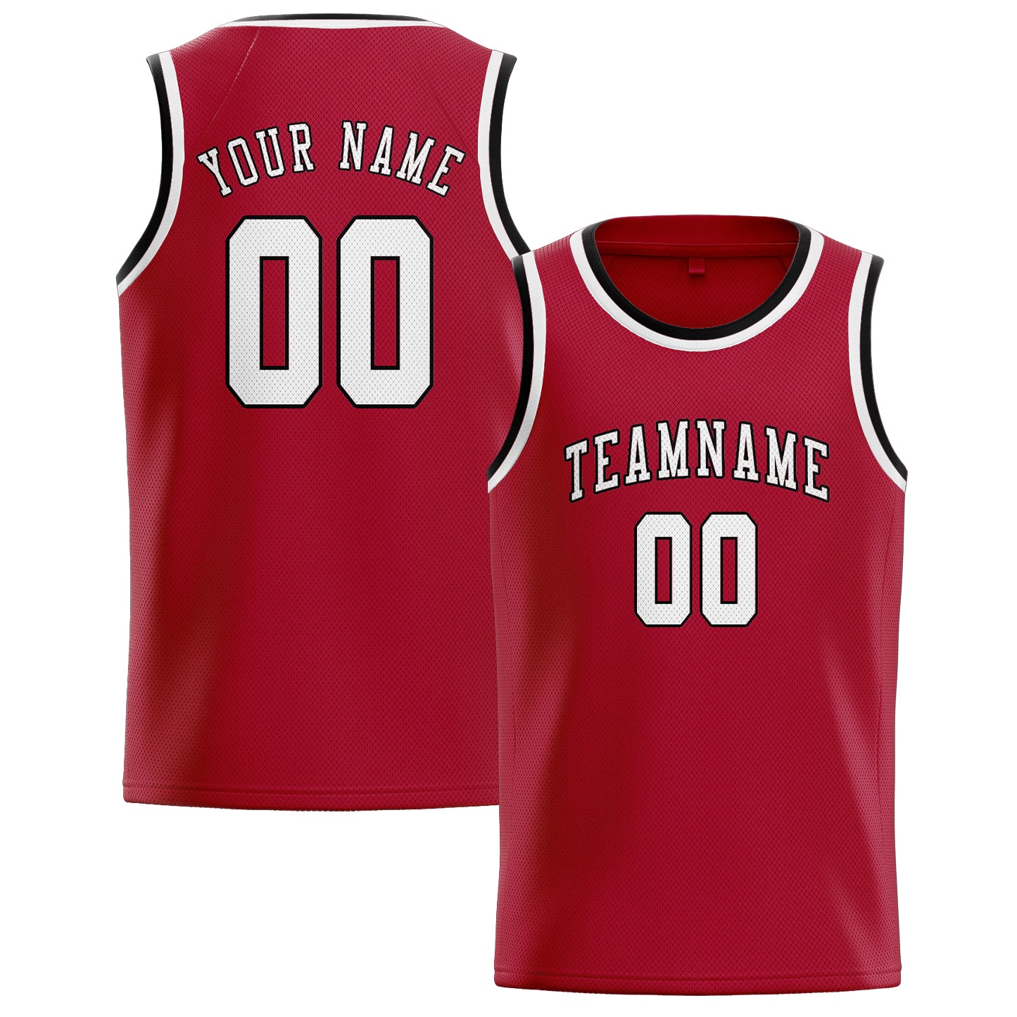 Custom Red White Basketball Jersey