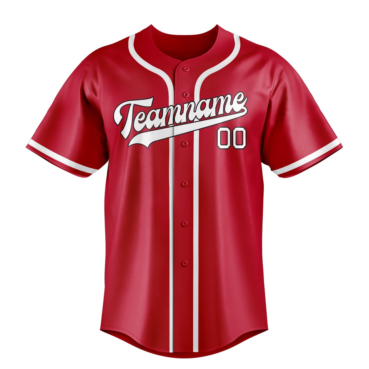 Custom Red White Baseball Jersey