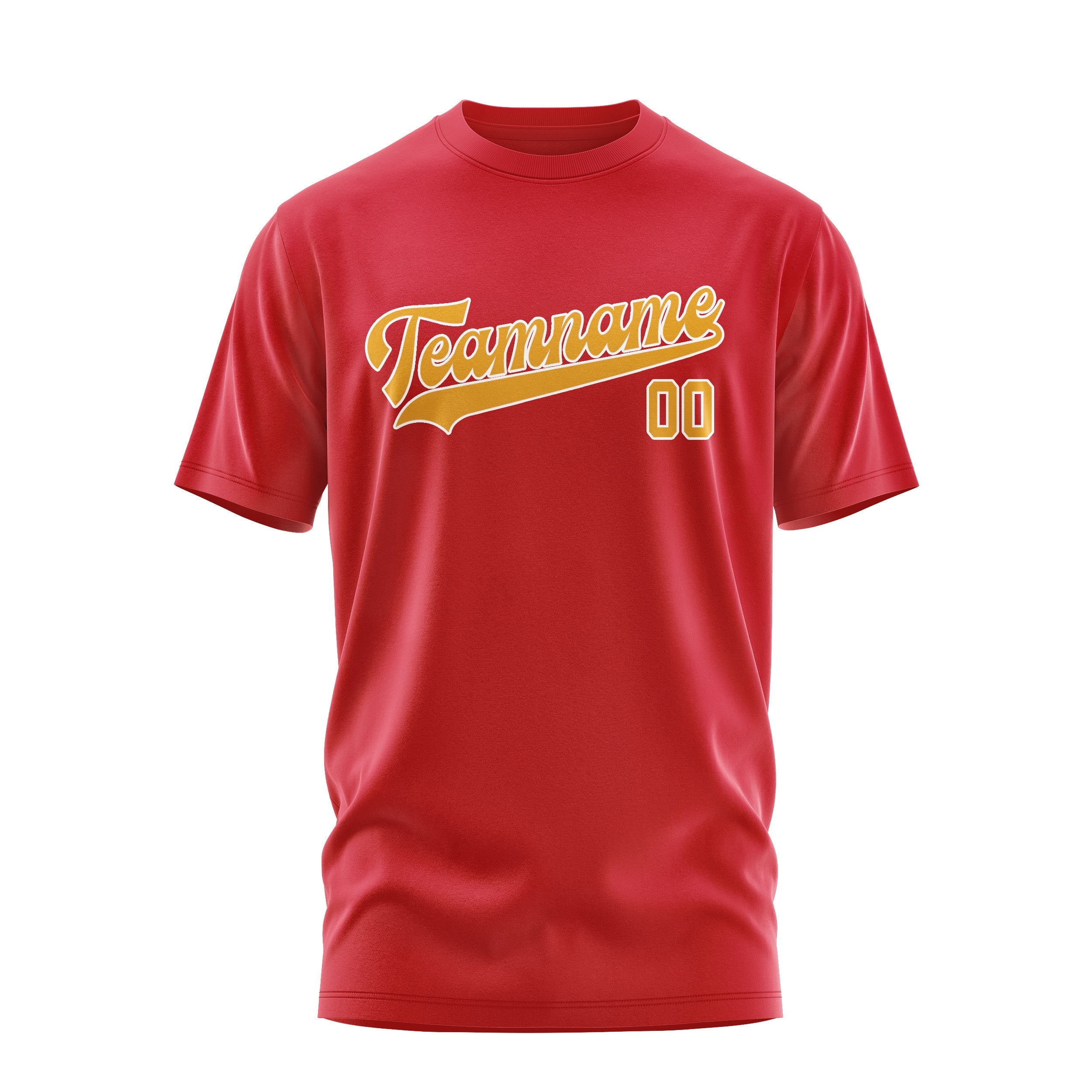 Custom Red Yellow T-Shirt