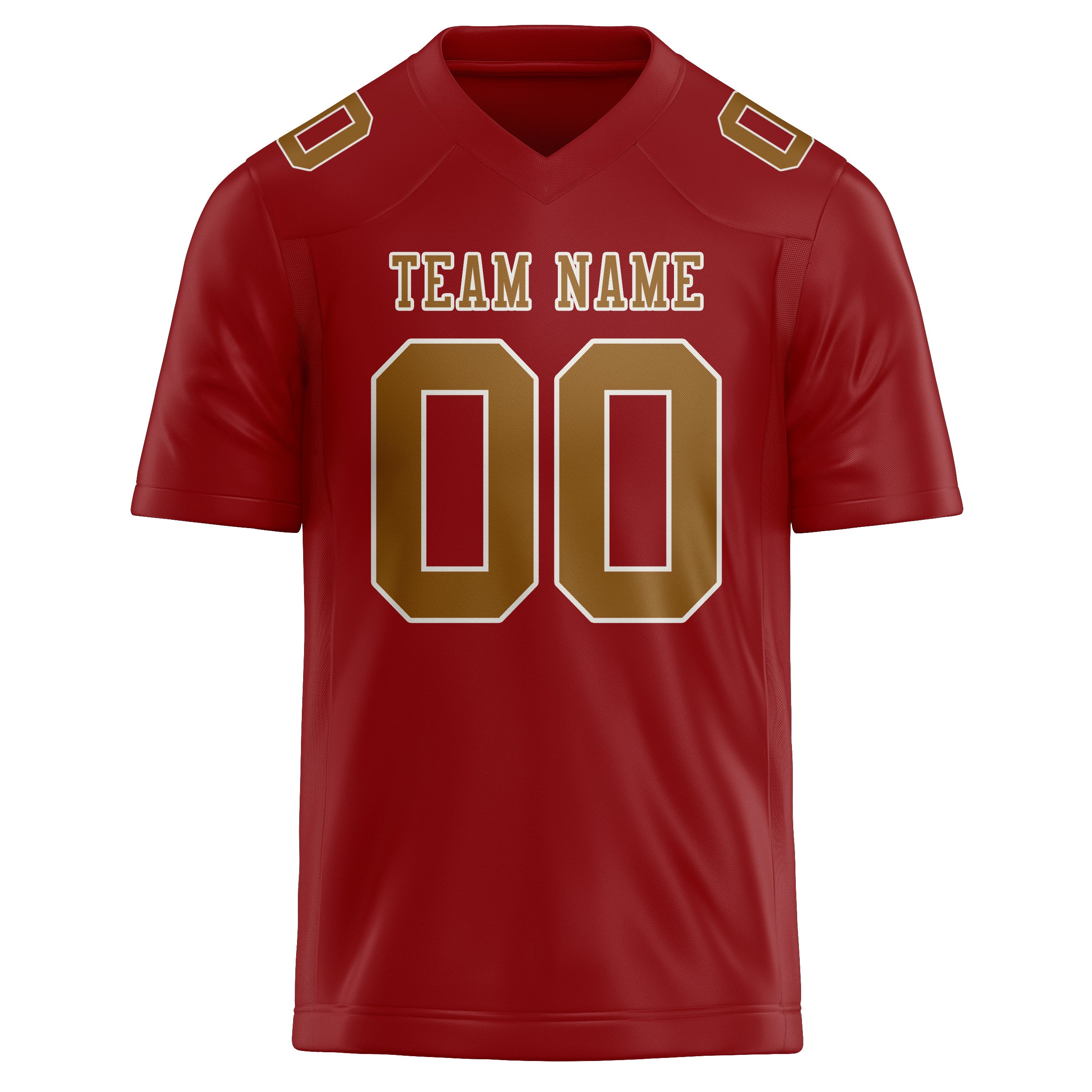 Custom Red Khaki Football Jersey