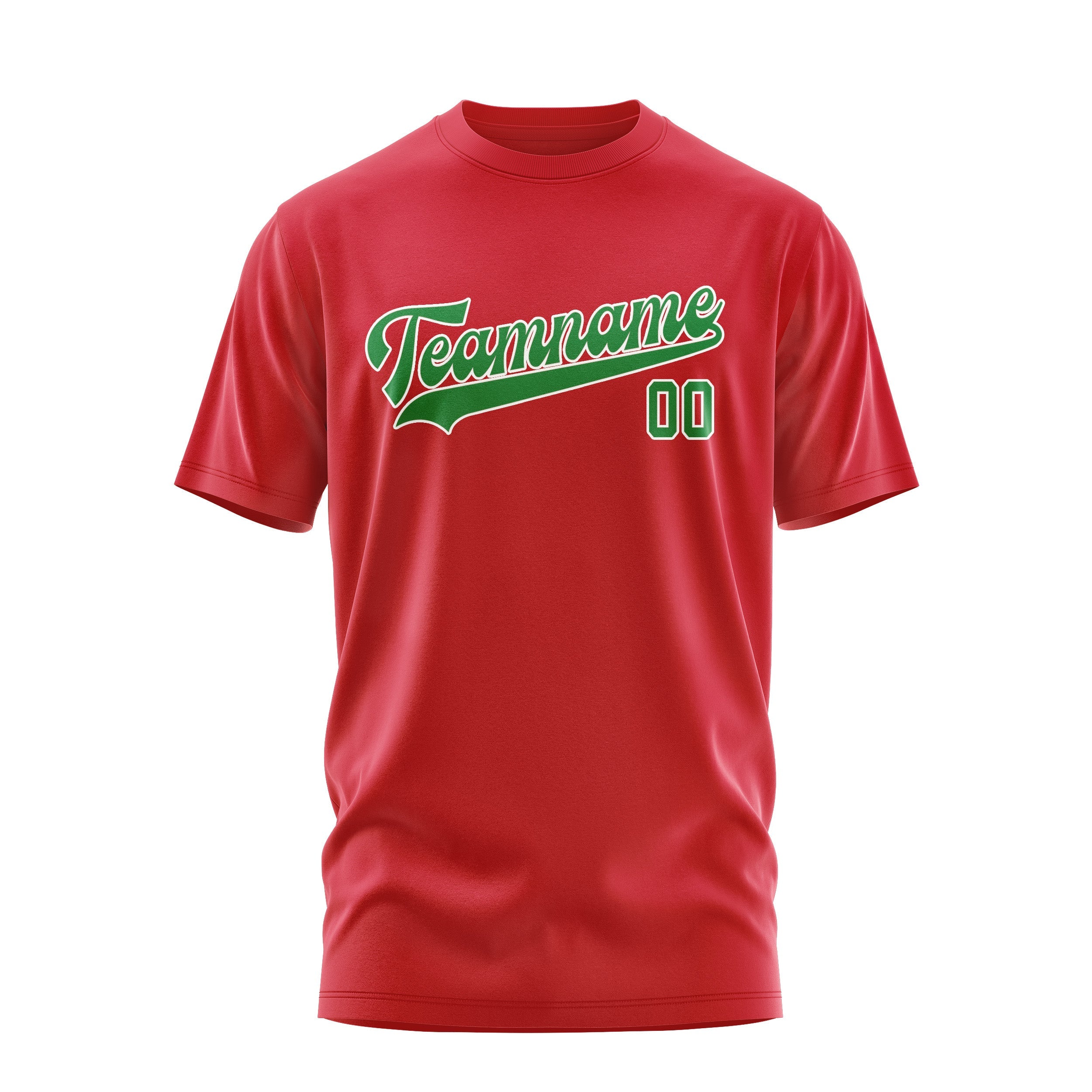 Custom Red Emerald Green T-Shirt
