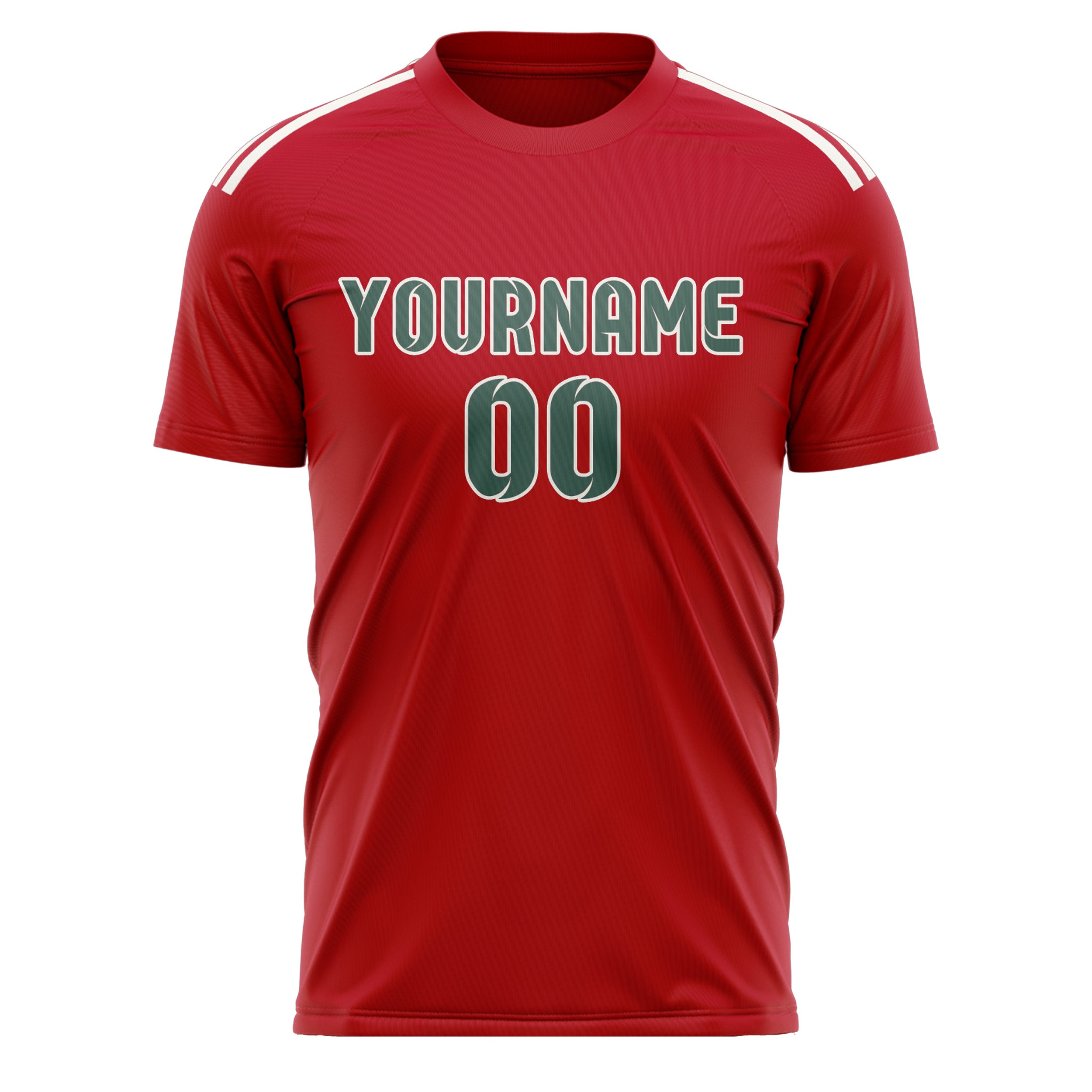Custom Red Blue Green Soccer Jersey