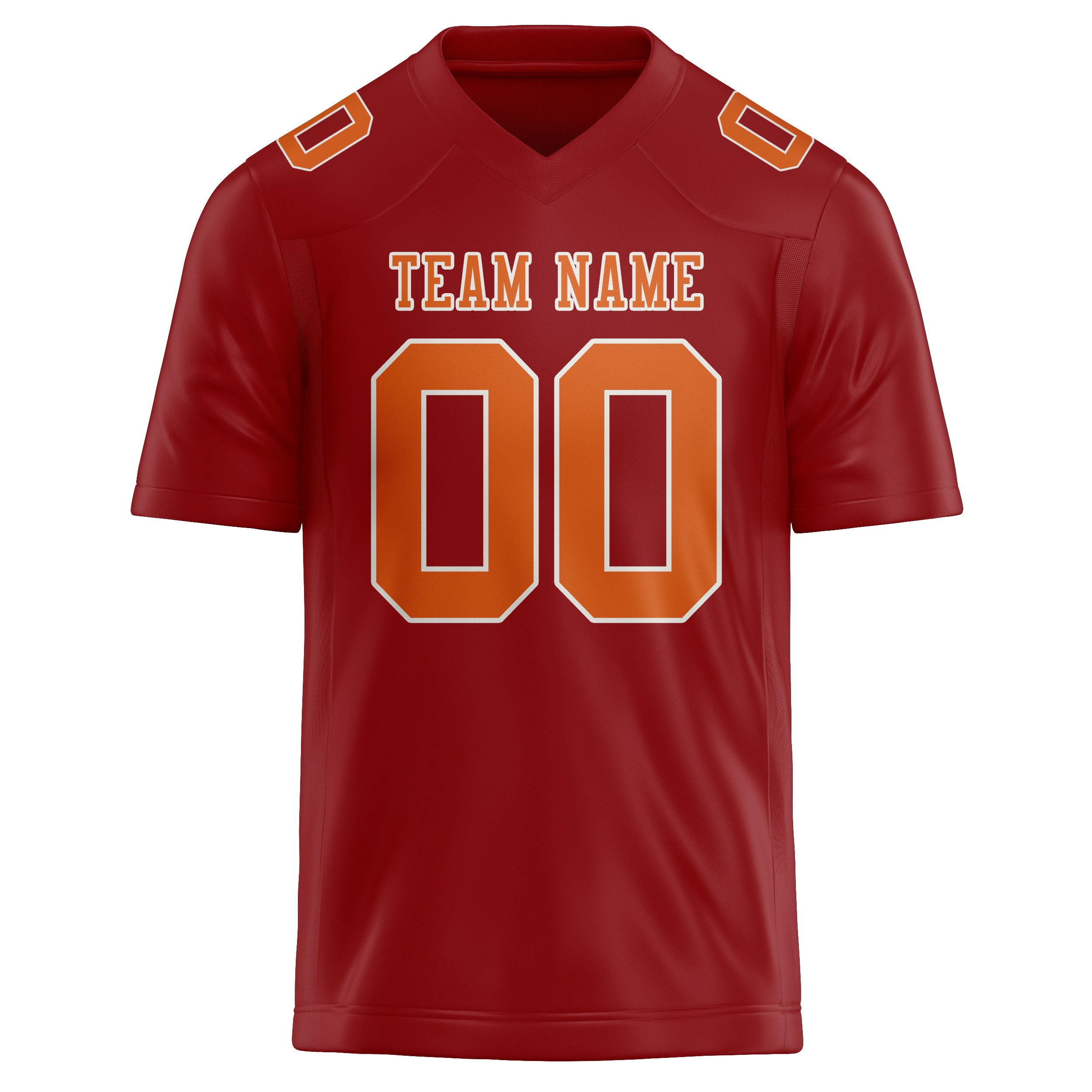 Custom Red Orange Football Jersey