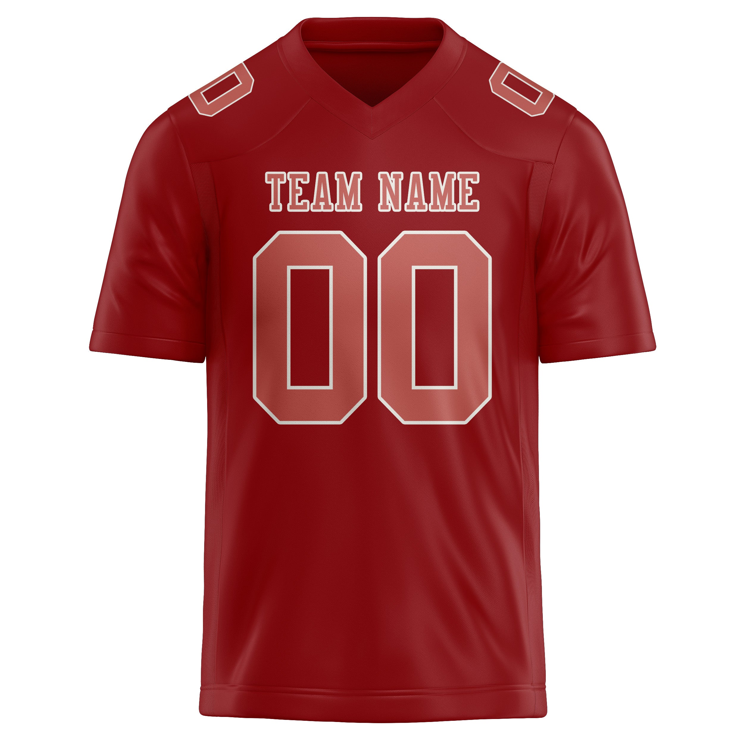 Custom Red Copper Rose Football Jersey