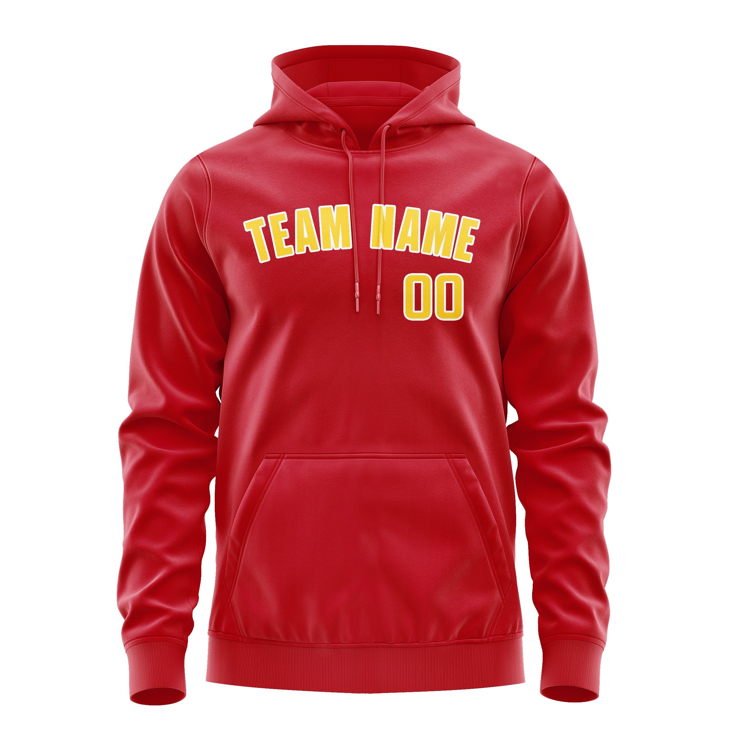 Custom Red Gold Hoodie