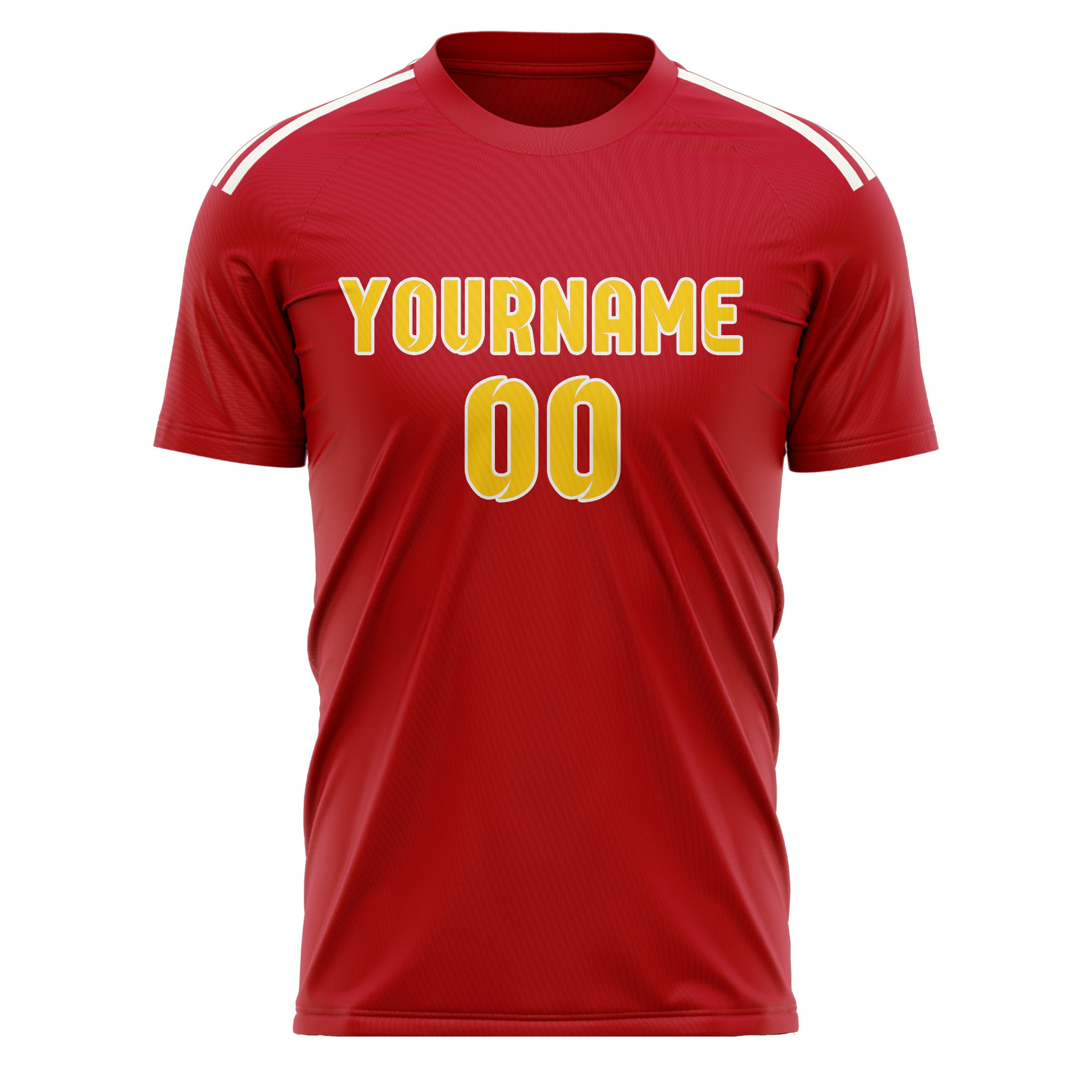 Custom Red Gold Soccer Jersey