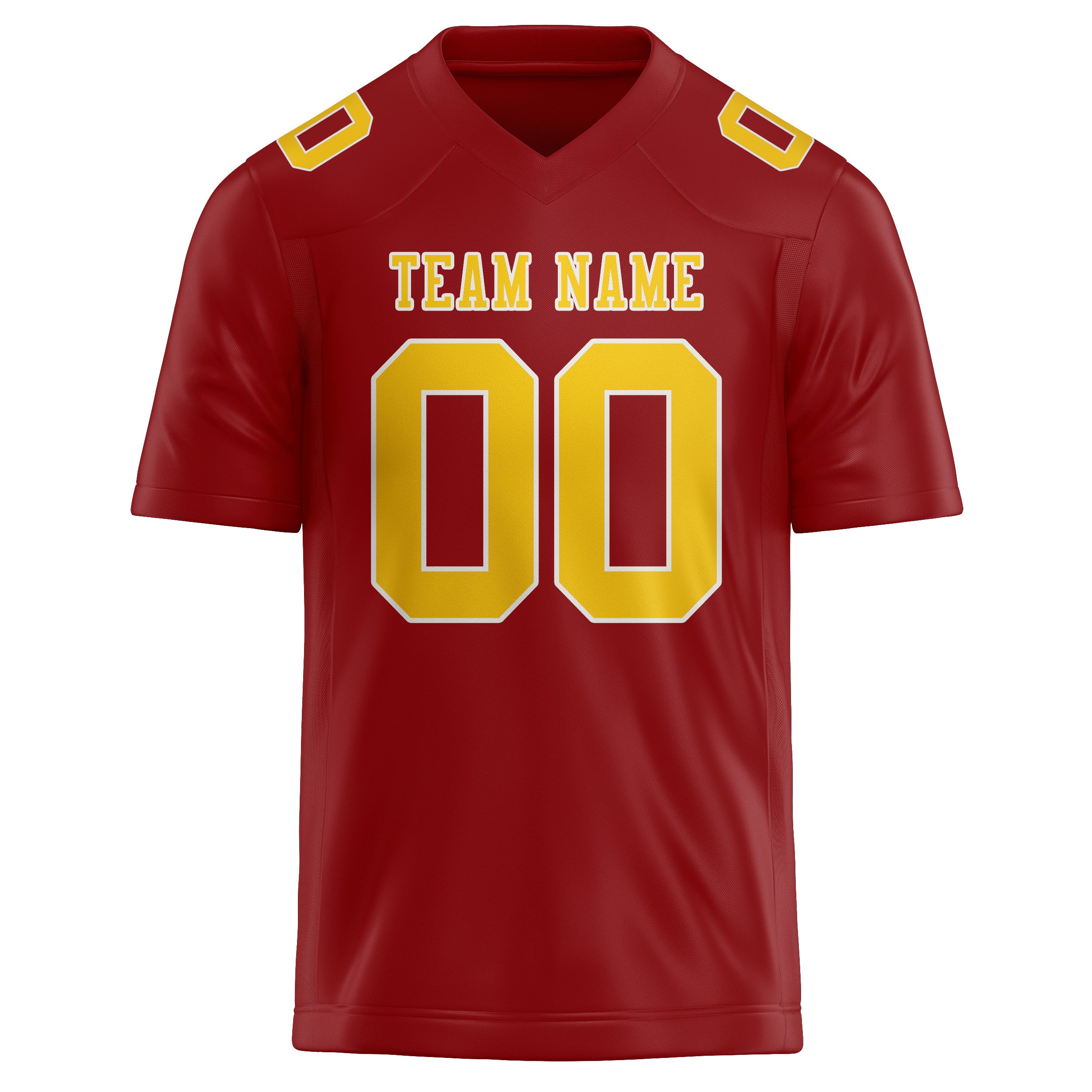 Custom Red Gold Football Jersey