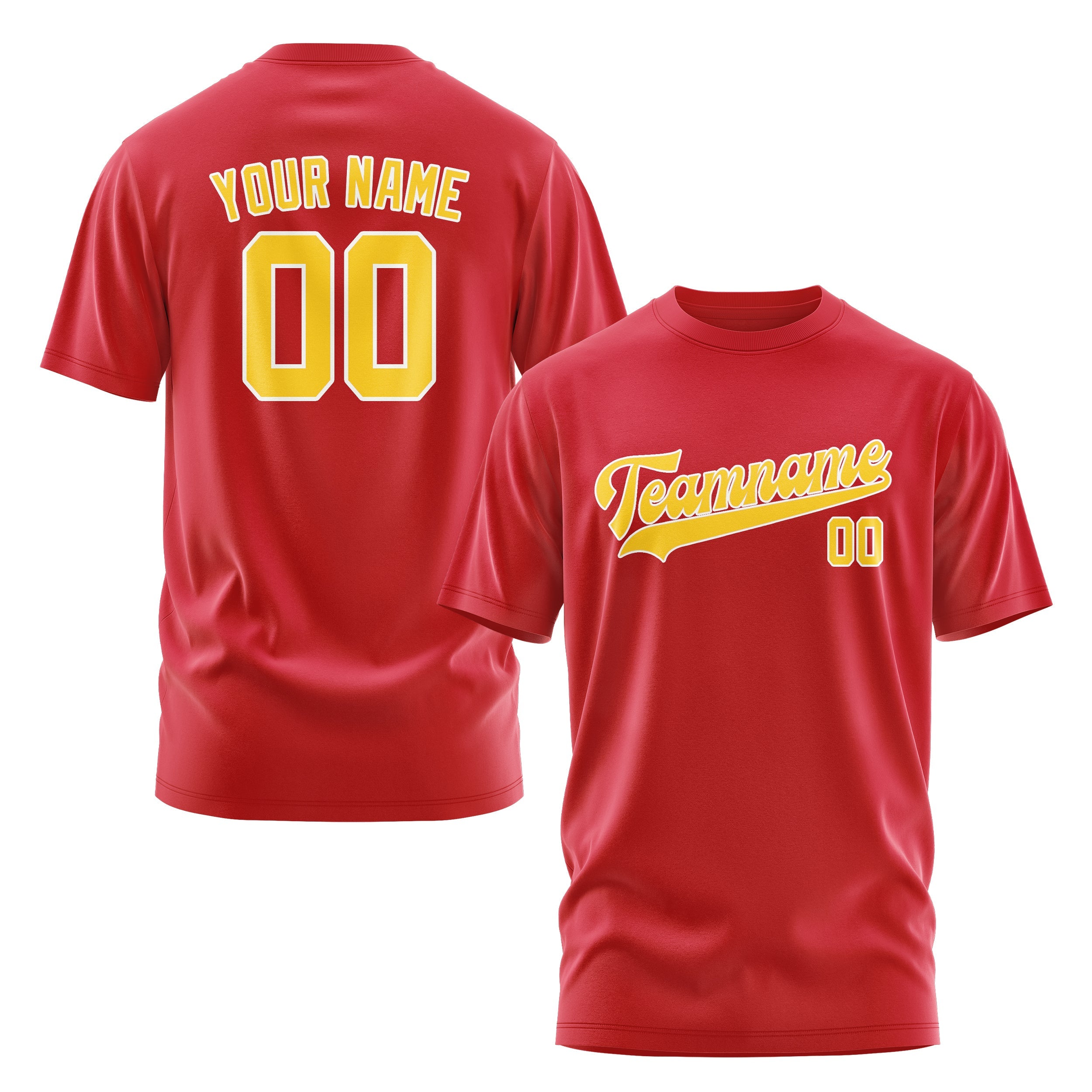 Custom Red Gold T-Shirt