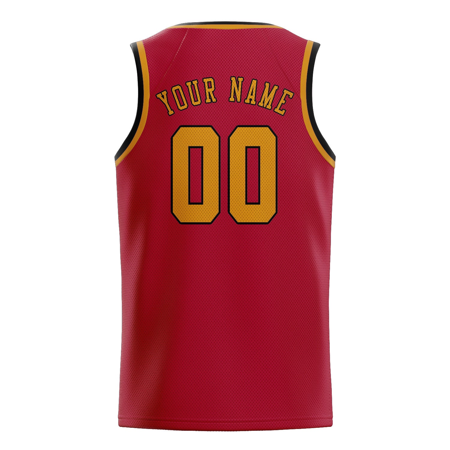 Custom Red Yellow Basketball Jersey