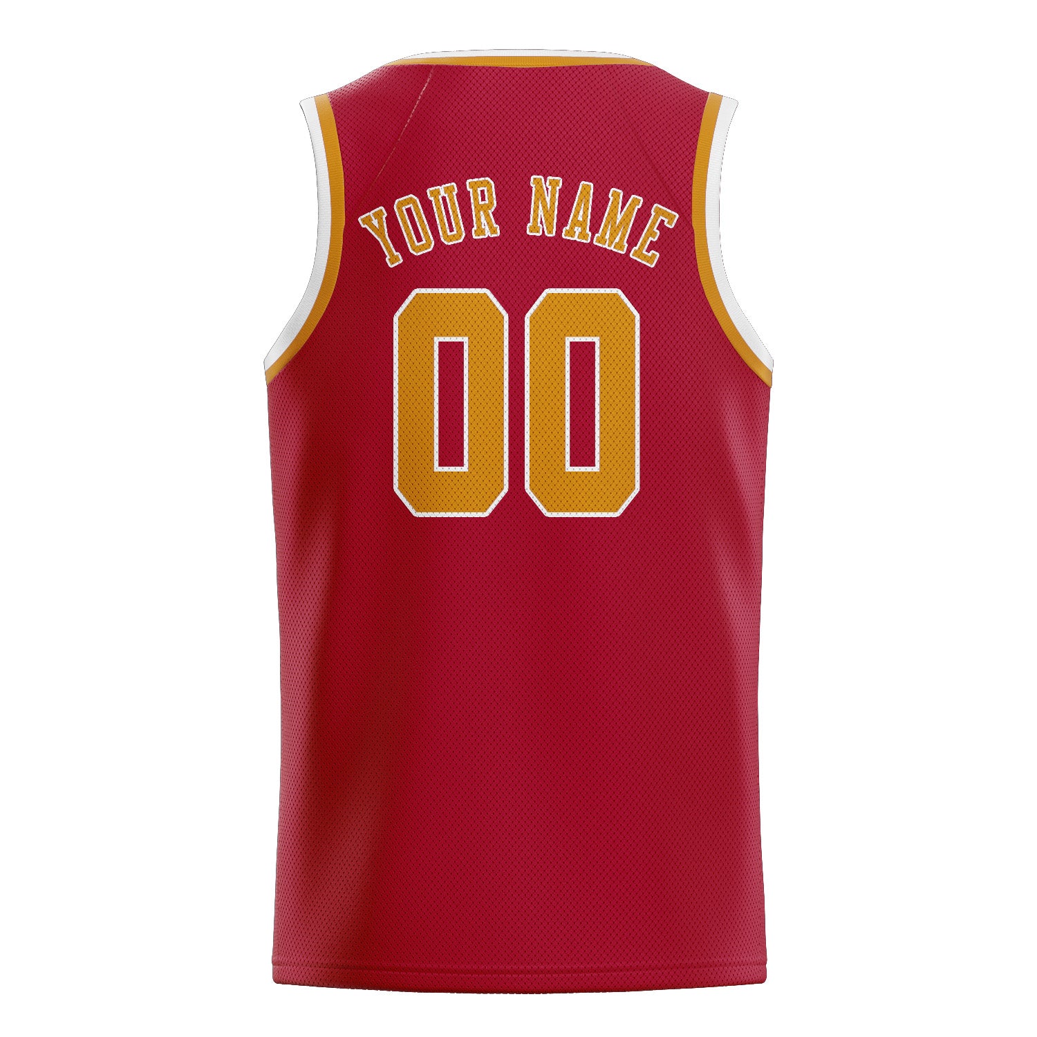 Custom Red Yellow Basketball Jersey