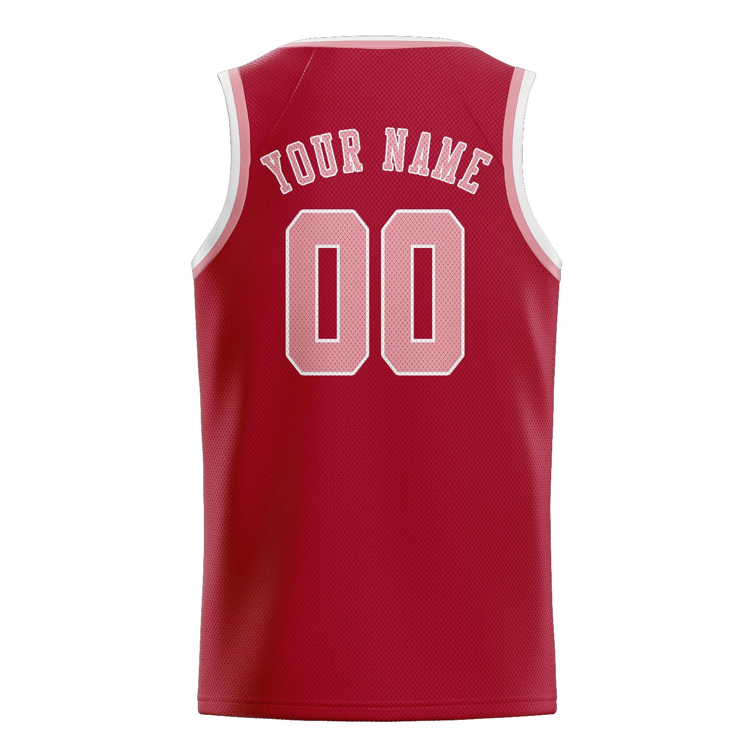 Custom Red Light Pink Basketball Jersey