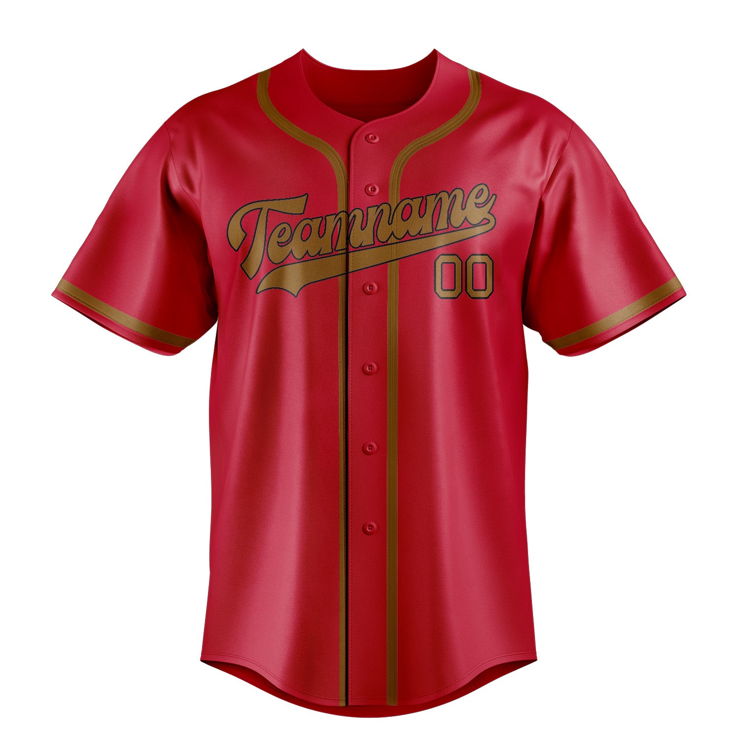 Custom Red Khaki Baseball Jersey