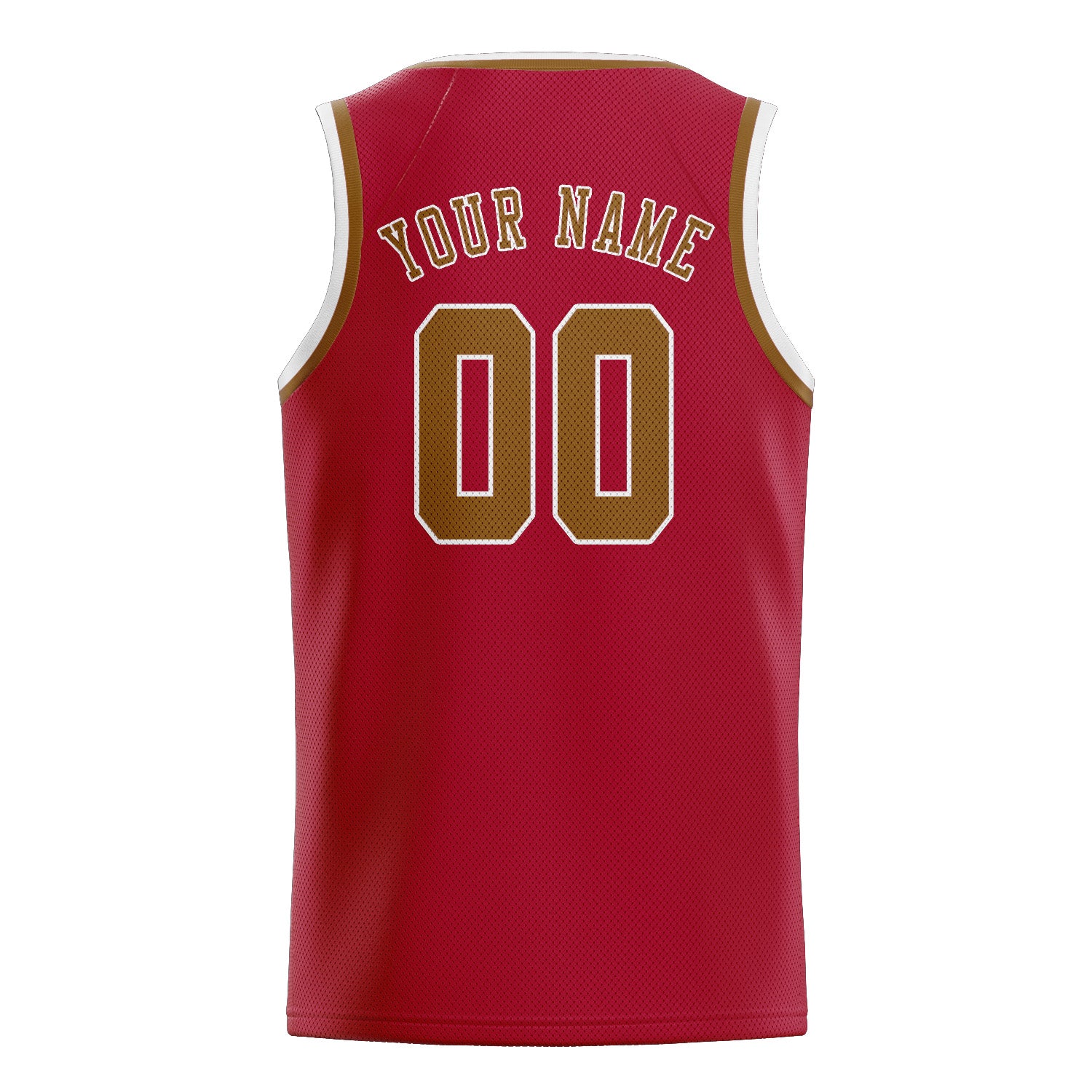 Custom Red Khaki Basketball Jersey