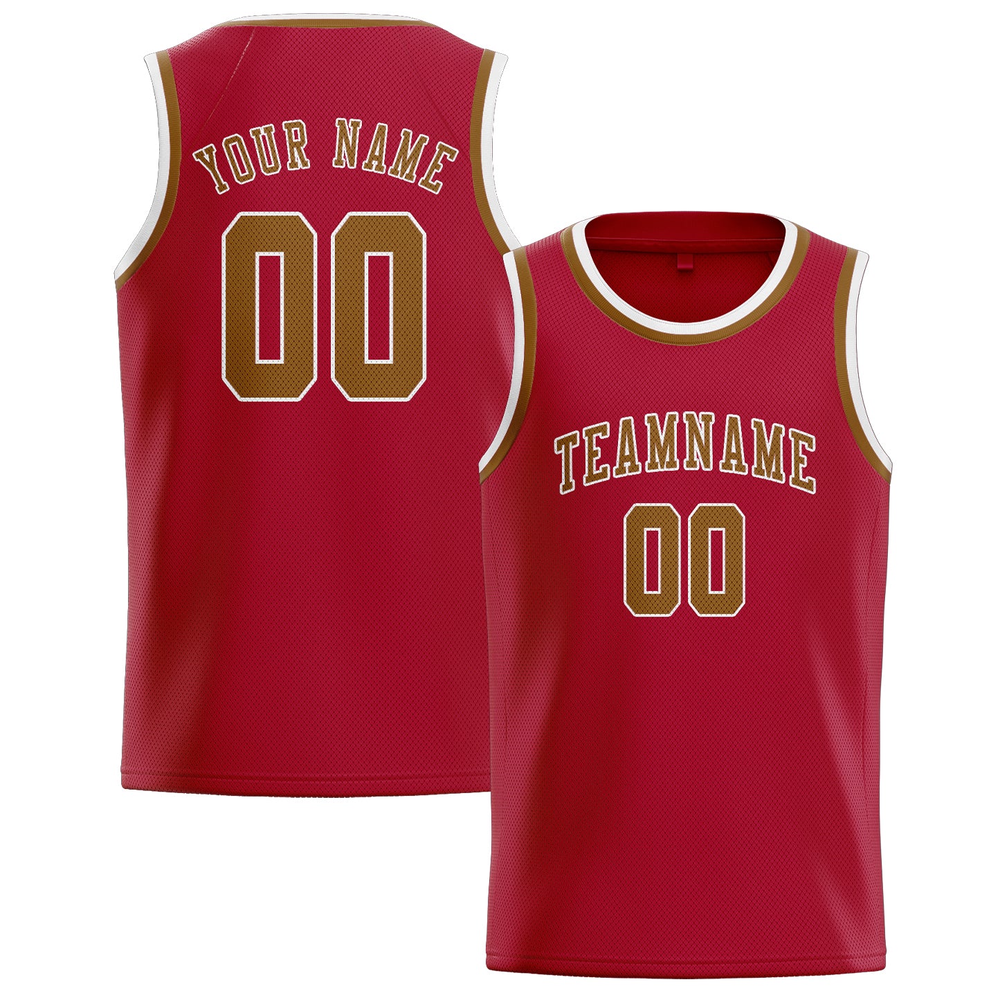 Custom Red Khaki Basketball Jersey