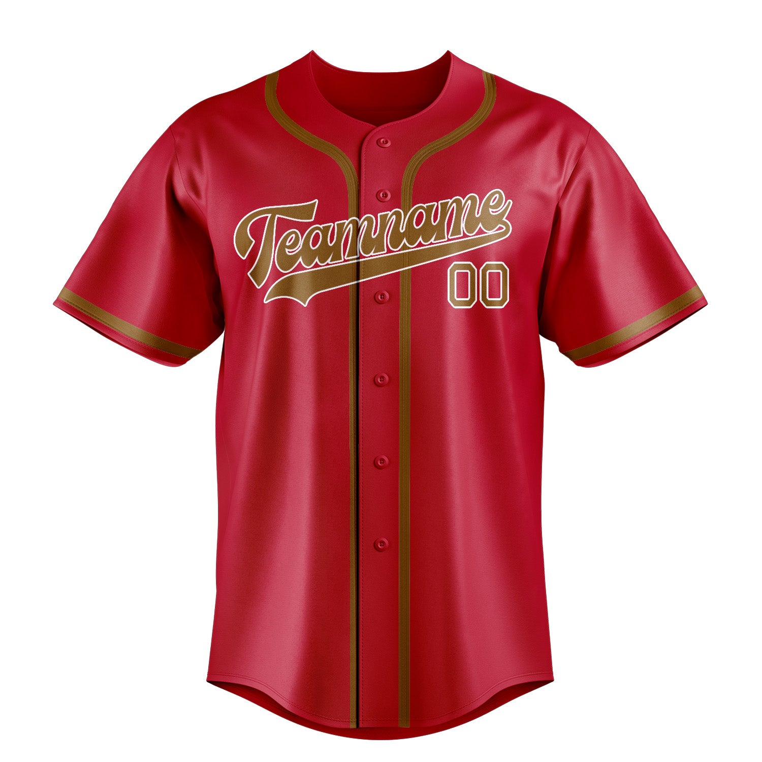 Custom Red Khaki Baseball Jersey