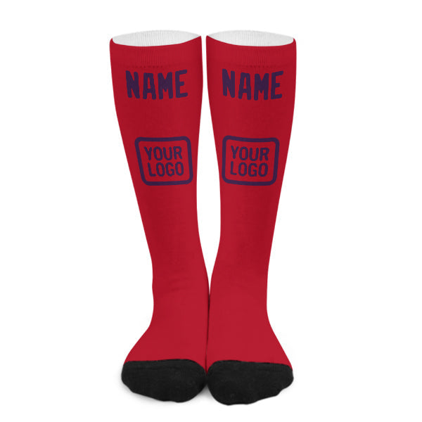 Custom Red Purple Knee-High Sock