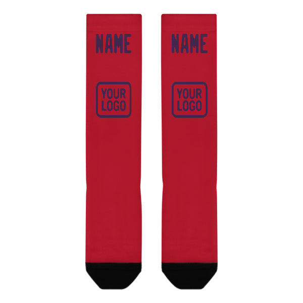 Custom Red Purple Knee-High Sock
